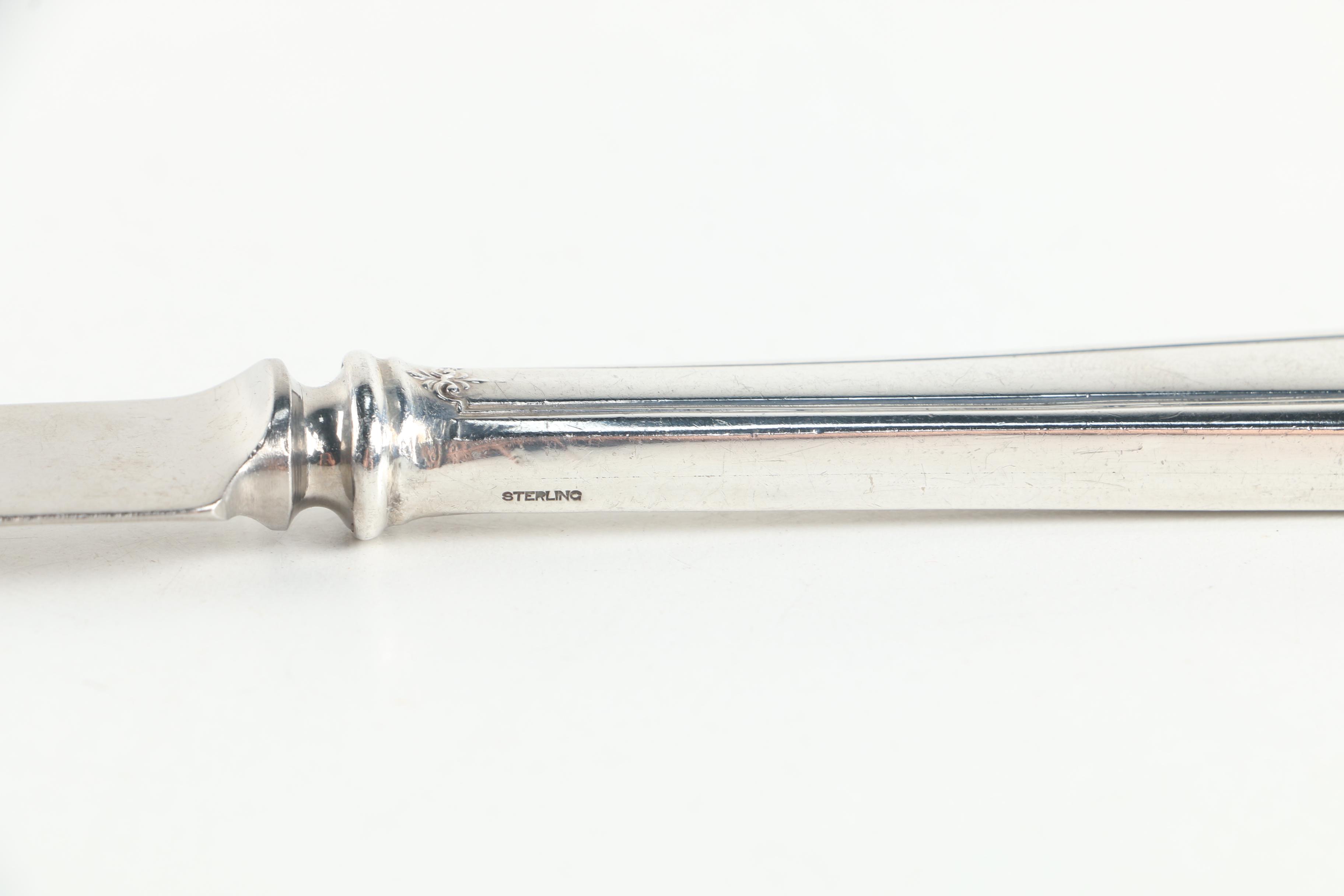 Reed & Barton "St. George" Sterling Handled Dinner Knife Set