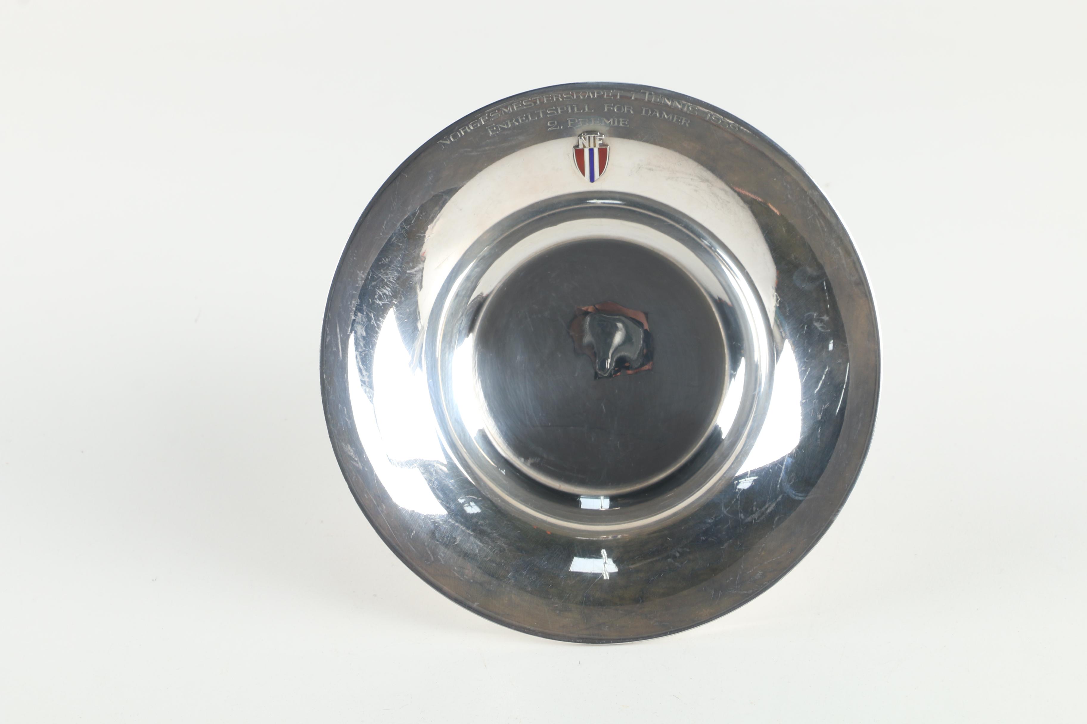 1932 Karl A. Rasmussen Norwegian 830 Silver Tennis Trophy Bowl