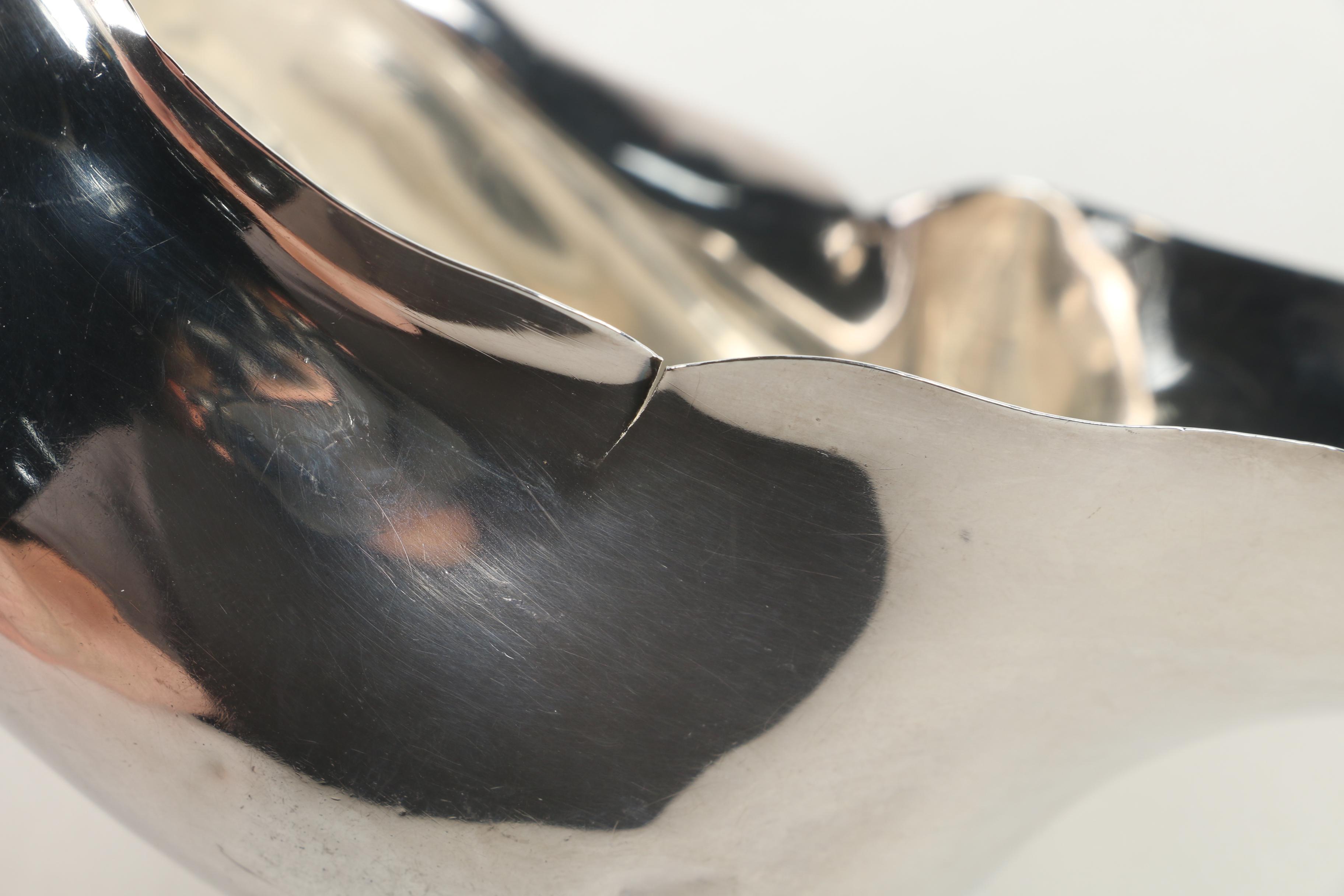 Antique J. Tostrup Norwegian Sterling Silver Paw-Footed Gravy Boat