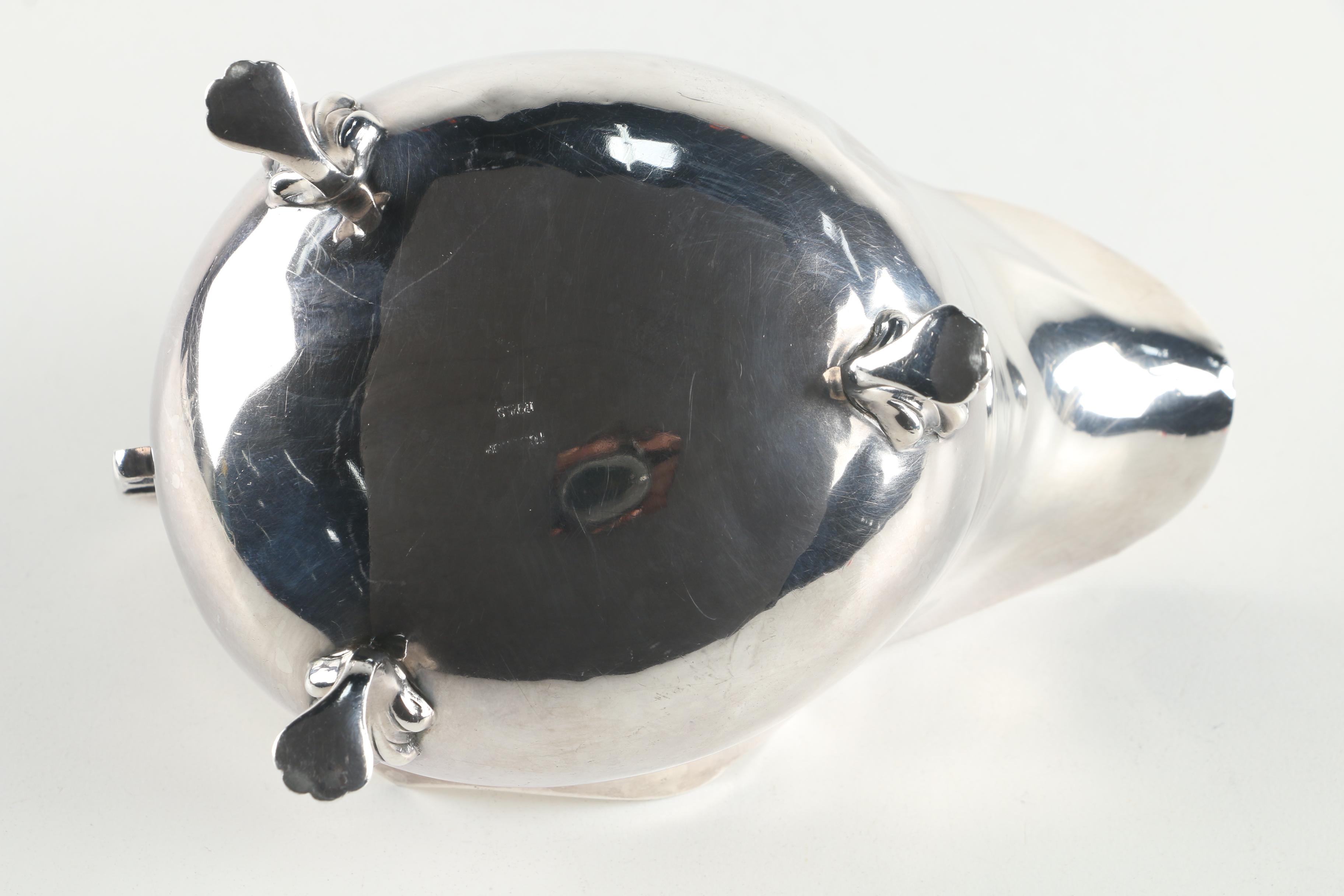 Antique J. Tostrup Norwegian Sterling Silver Paw-Footed Gravy Boat