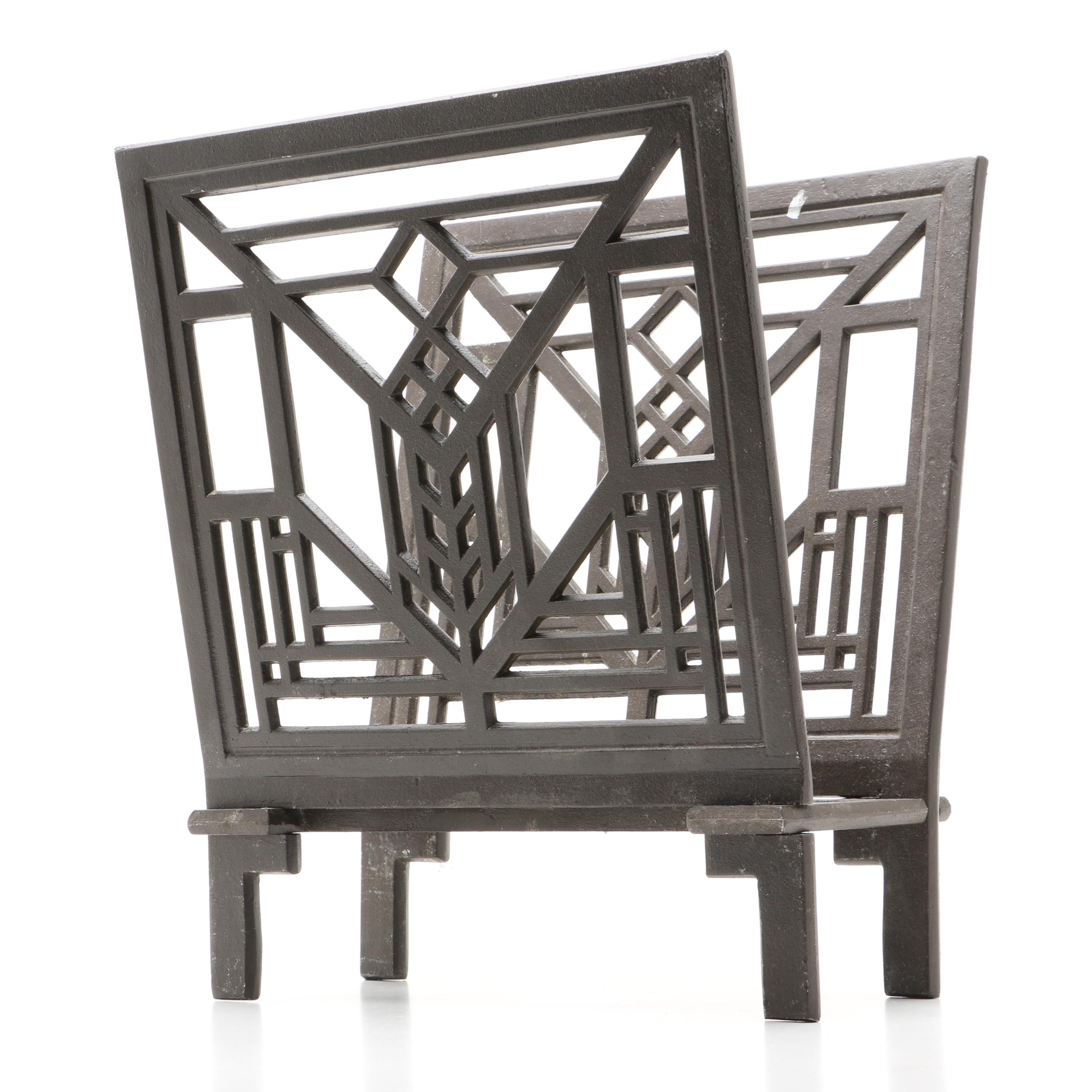 Frank Lloyd Wright Lake Geneva Magazine Rack by Maclin Studio