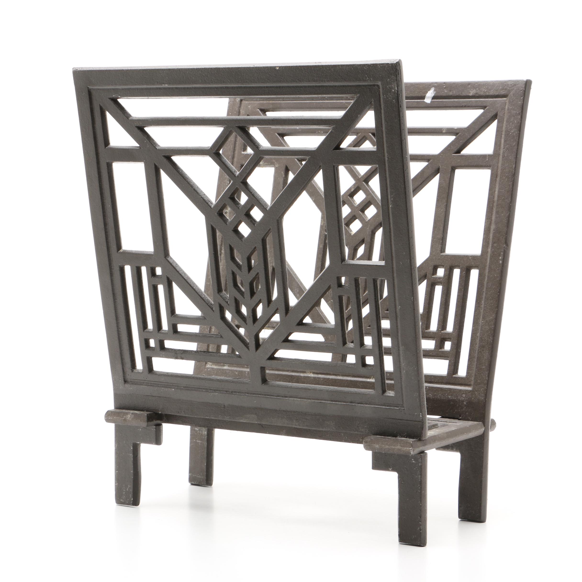 Frank Lloyd Wright Lake Geneva Magazine Rack by Maclin Studio