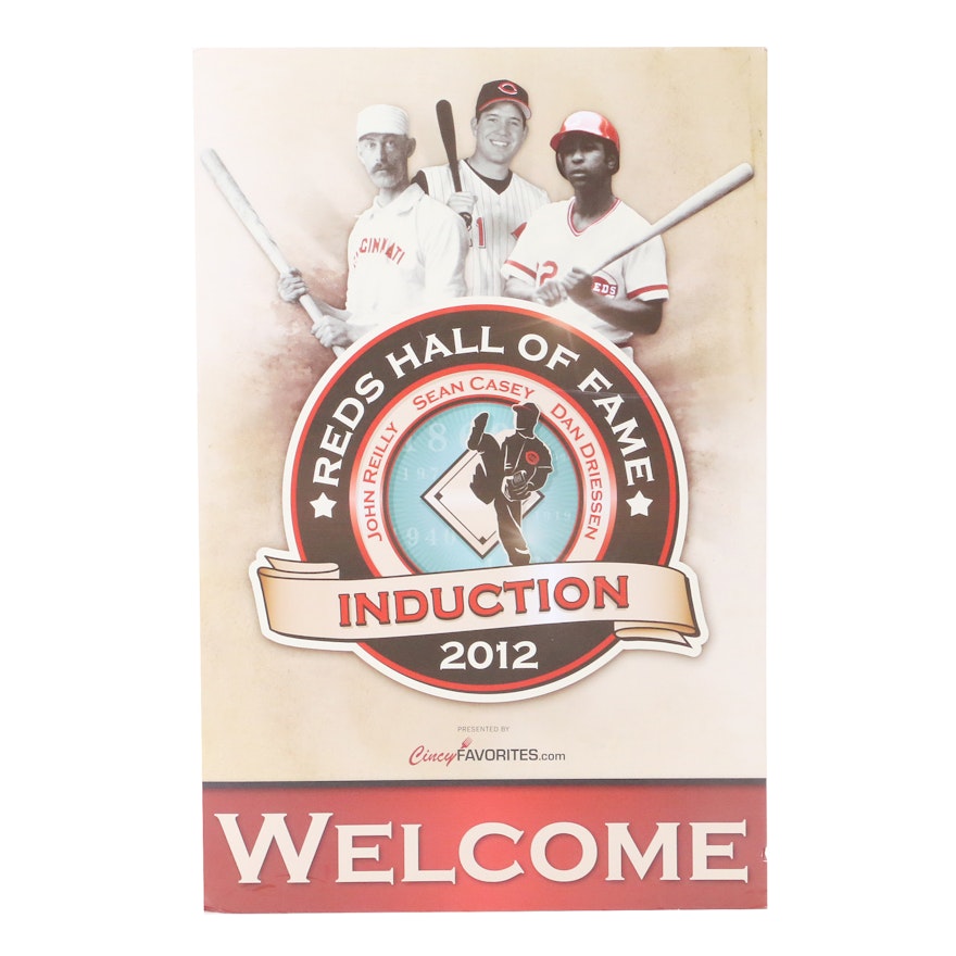 2012 Cincinnati Reds Hall of Fame Induction Display COA
