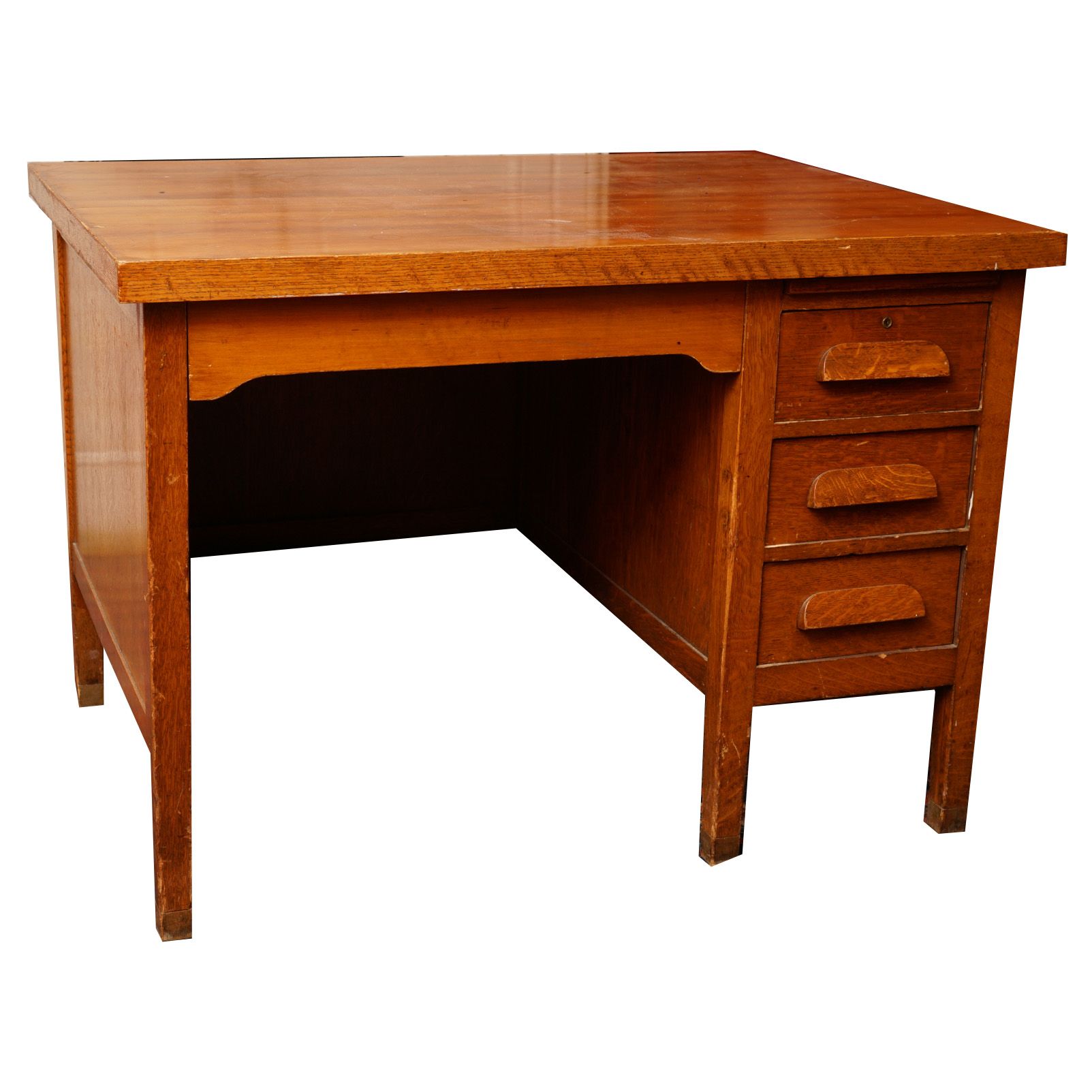 Vintage Tiger Oak Desk