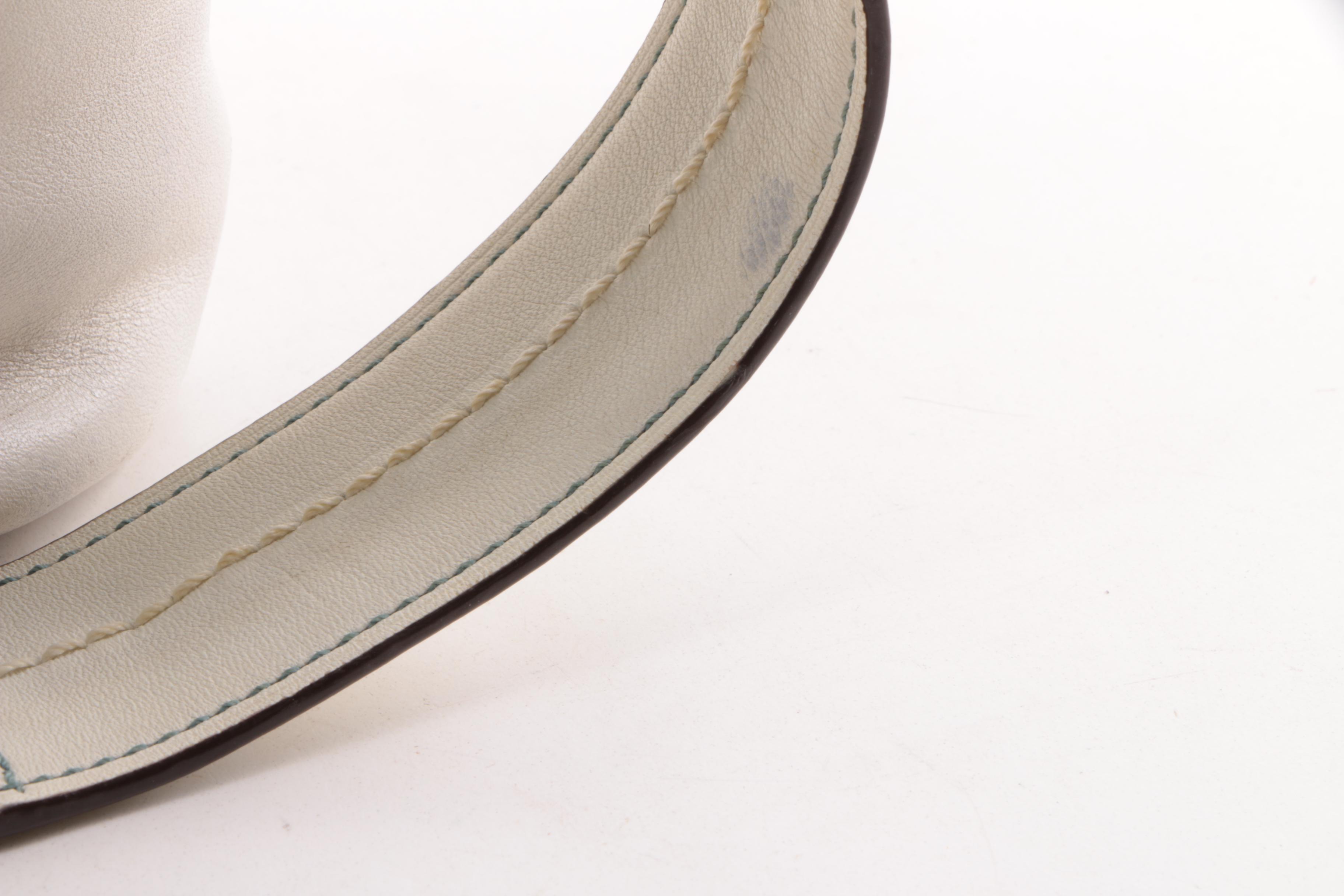 2008 Coach Rugby Off-White and Light Blue Leather Bucket Bag