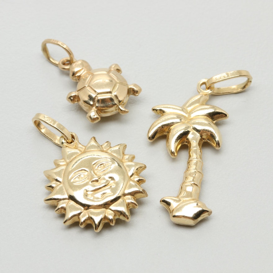 14K Yellow Gold Pendants