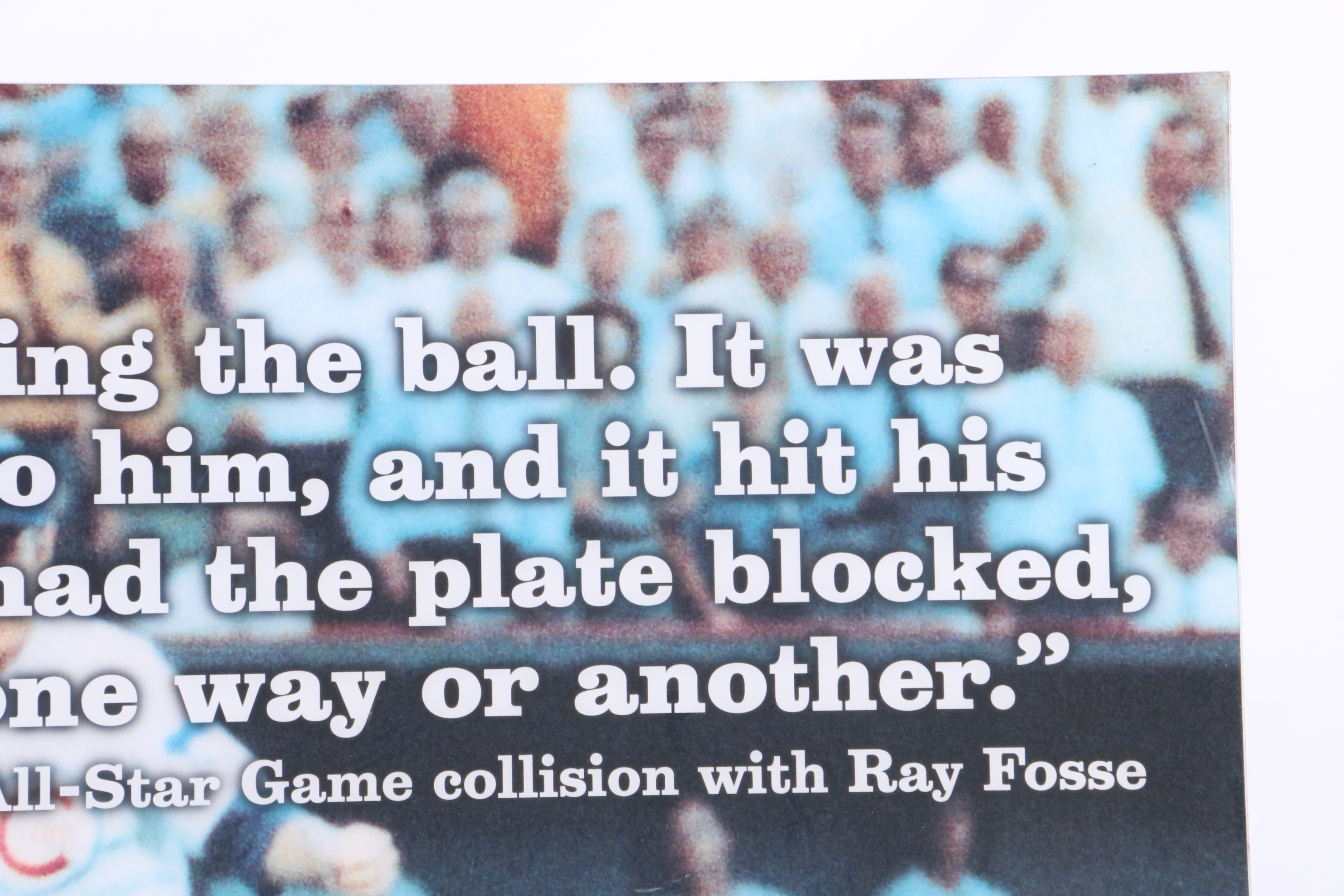 Reds Hall of Fame Rose and Fosse 1970 All-Star Game Exhibit Sign COA