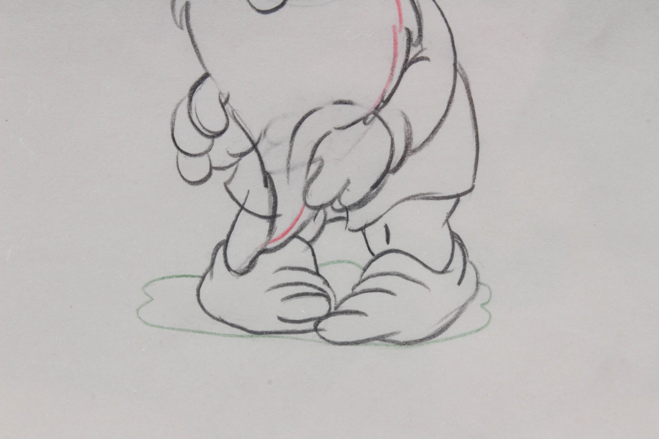 Walt Disney Studios 1937 Animation Model Drawing "Bashful"