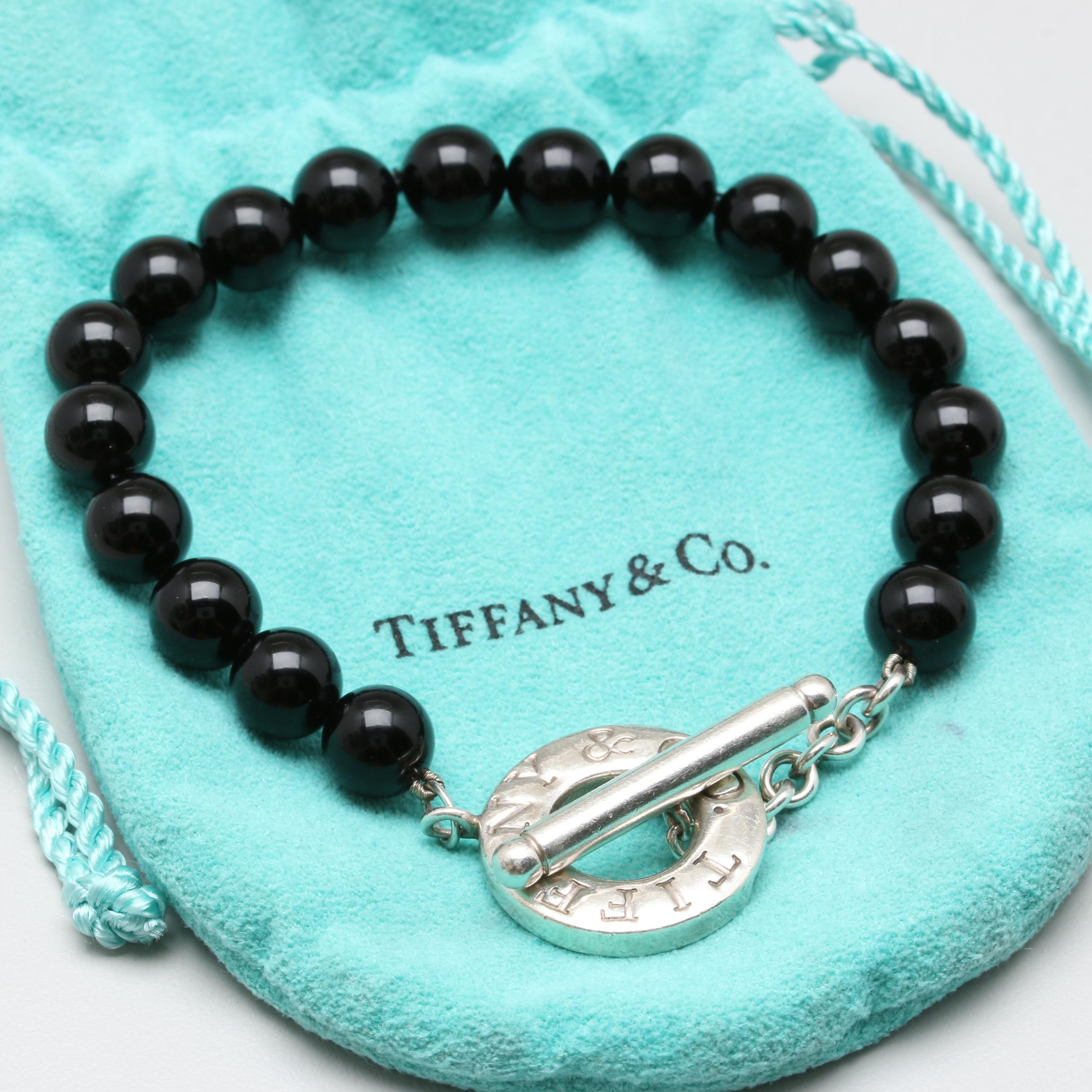 Tiffany & Co. Sterling Silver Black Onyx Bracelet