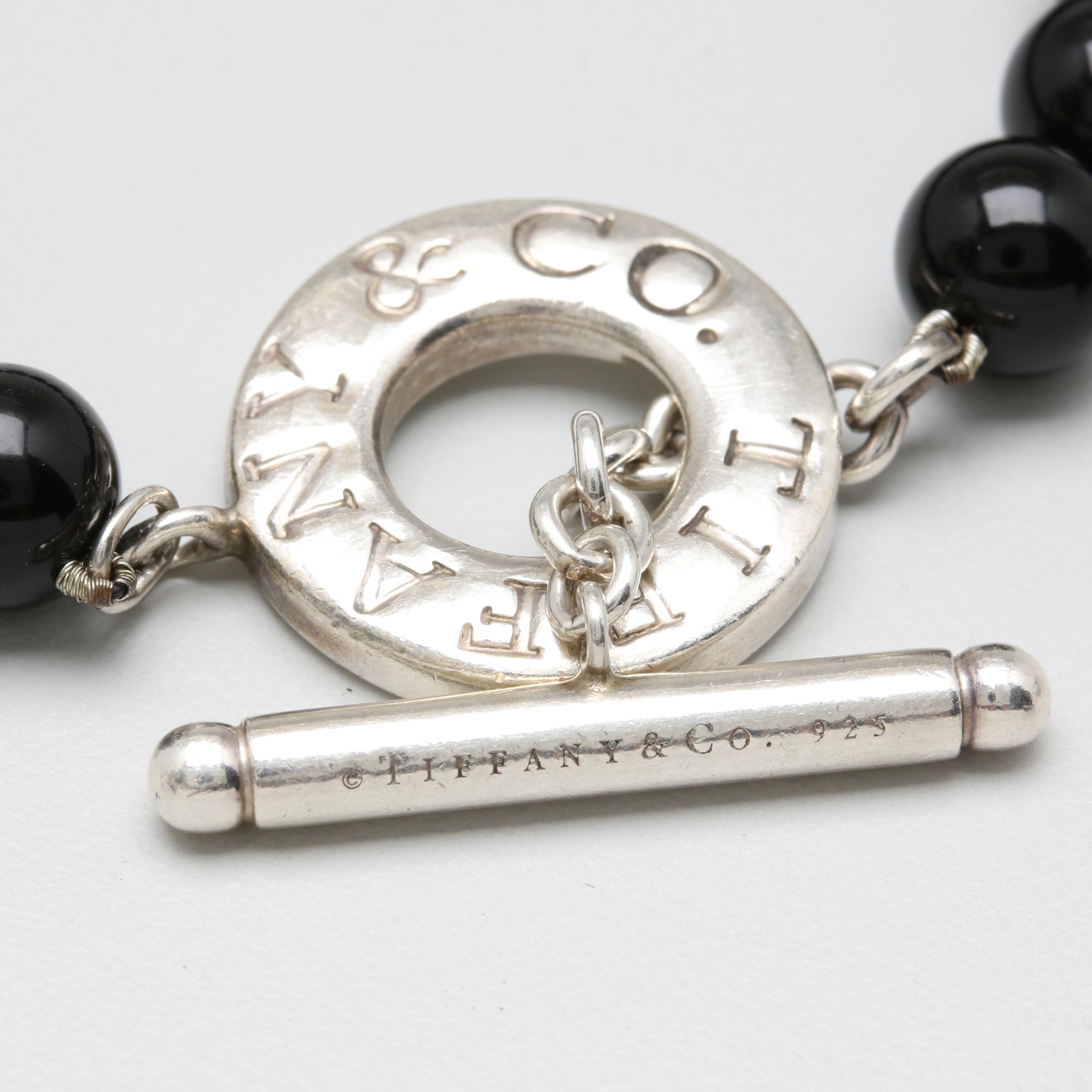 Tiffany & Co. Sterling Silver Black Onyx Bracelet