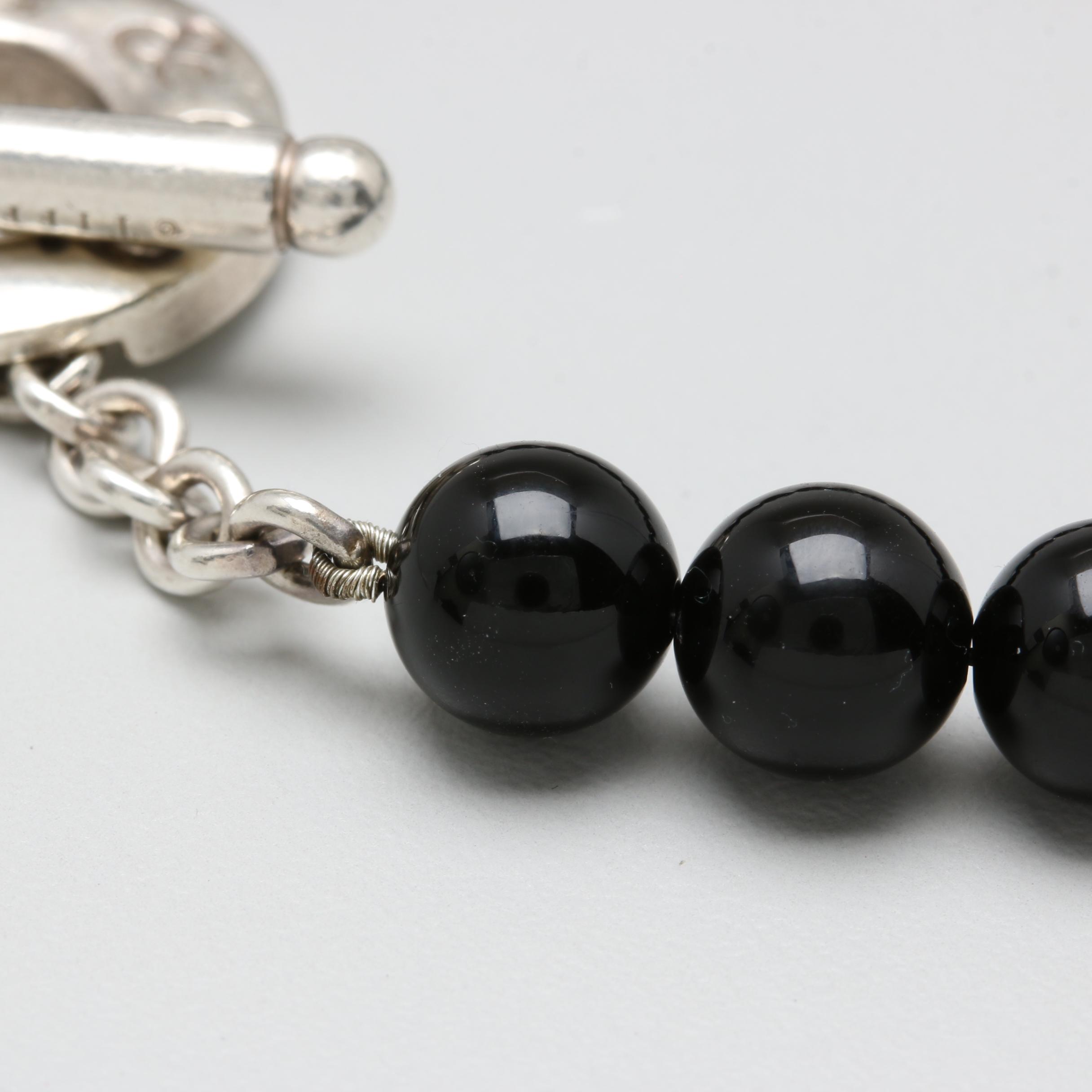 Tiffany & Co. Sterling Silver Black Onyx Bracelet
