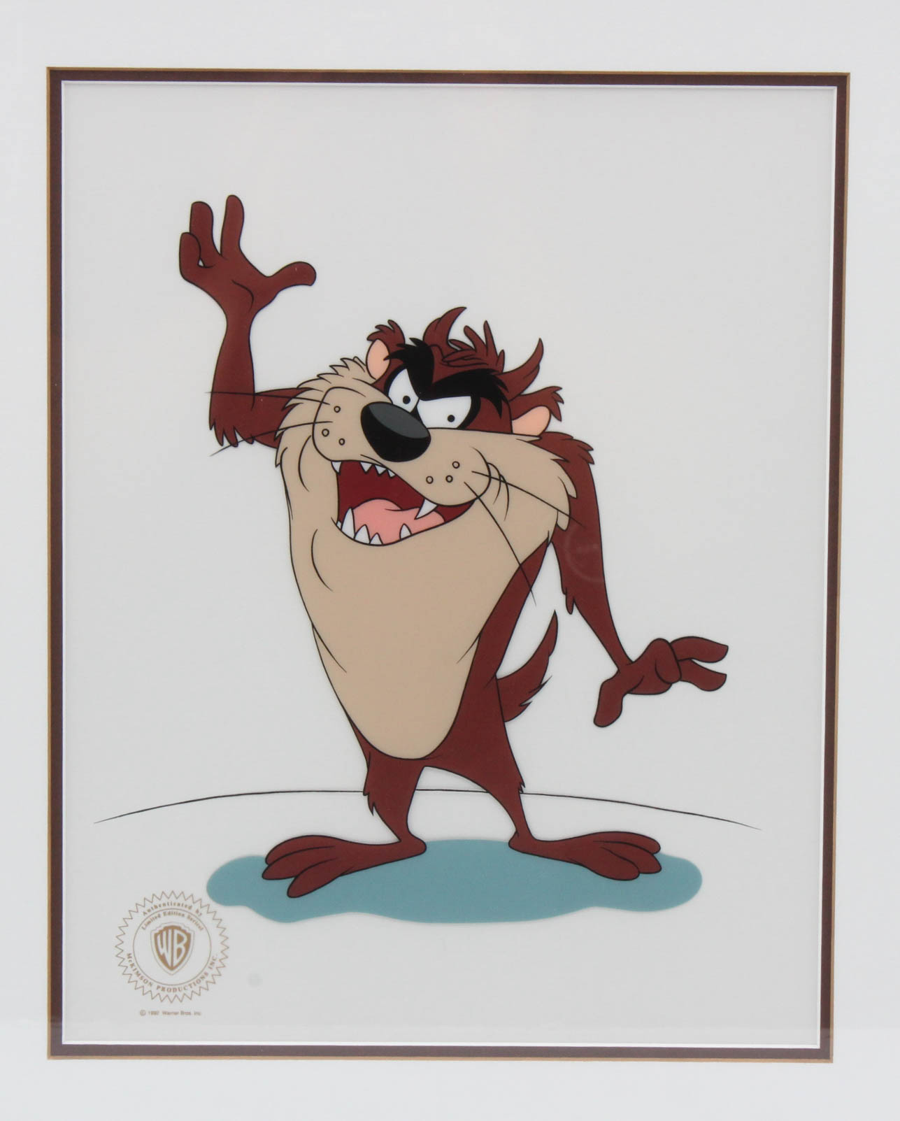 Warner Bros. 1992 Limited Edition Animation Cel "Taz Portrait"