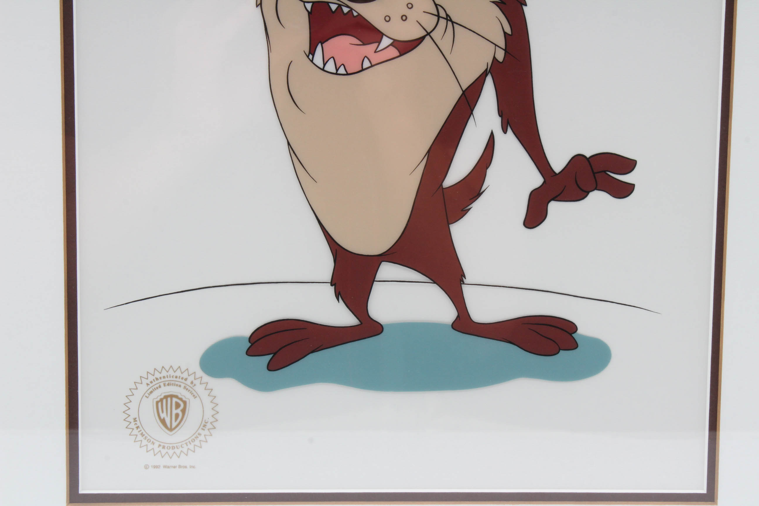 Warner Bros. 1992 Limited Edition Animation Cel "Taz Portrait"