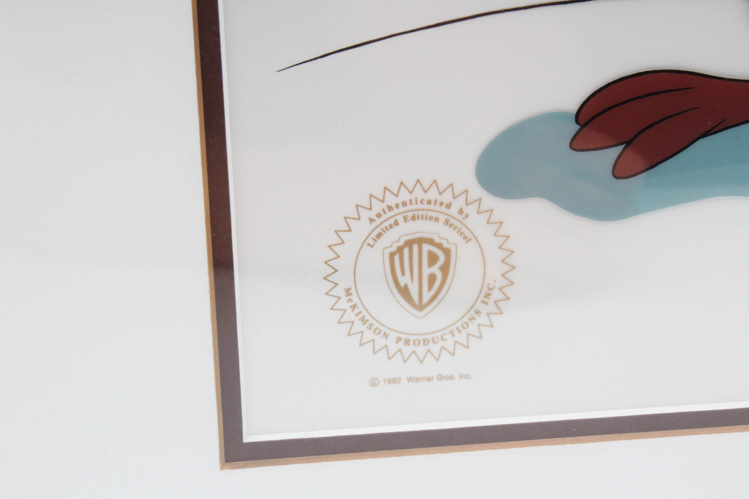 Warner Bros. 1992 Limited Edition Animation Cel "Taz Portrait"