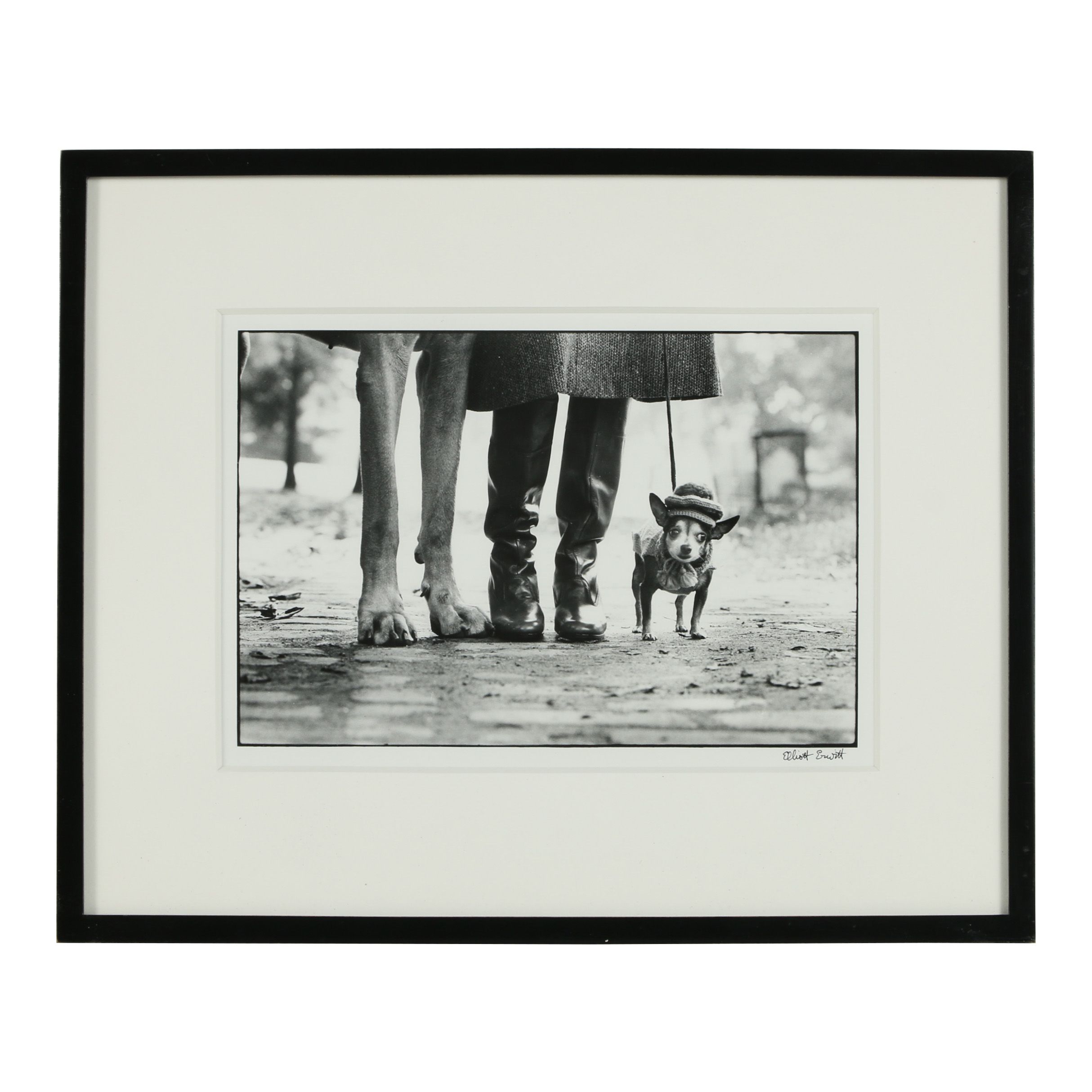 Elliot Erwitt Gelatin Silver Print "New York City (Felix, Gladys, and Rover)"