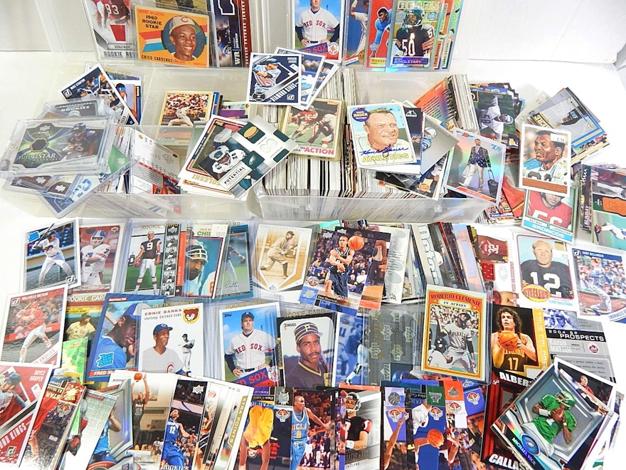 Collection of Baseball, Basketball, Football Cards - 1500 Card Count