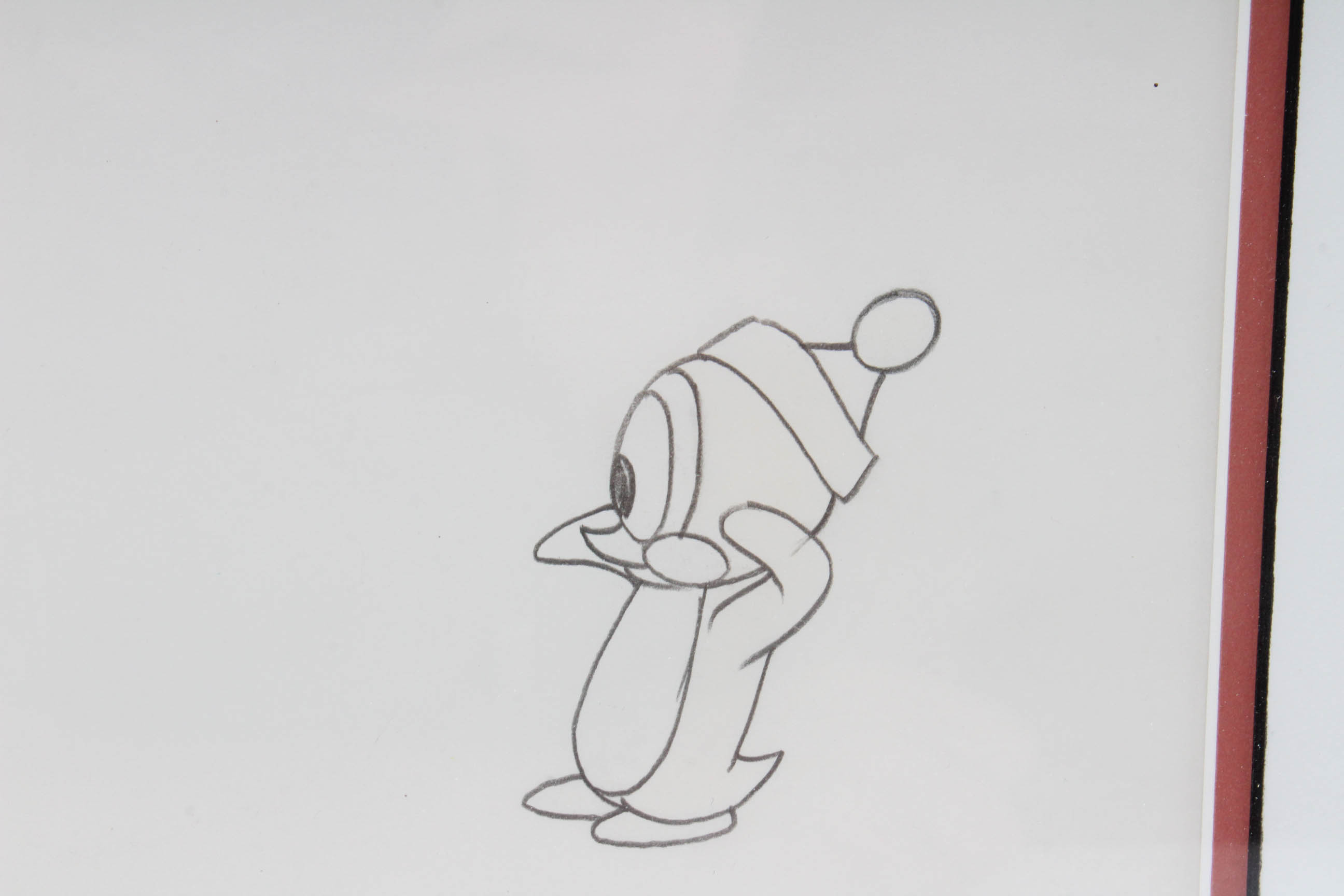 Walter Lantz 1971 Original Pencil Drawing and Animation Cel  "Chilly Willy"