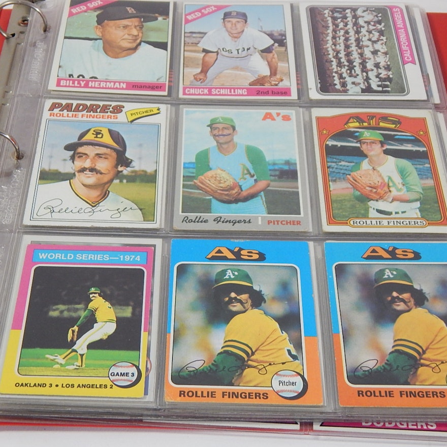 Vintage Star Baseball Cards in Album - 1960s thru 1980s - 96 Card Count