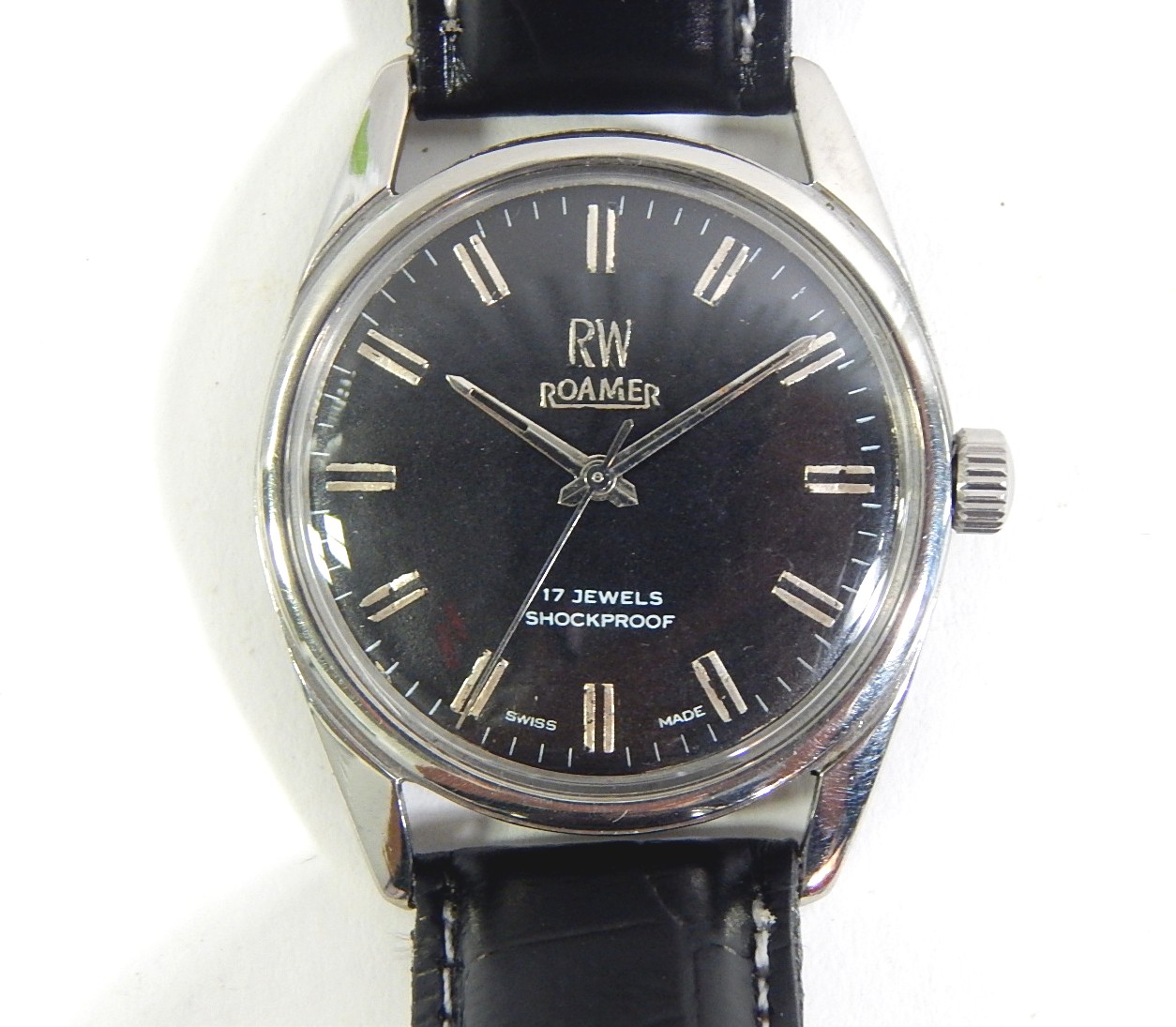 RW Roamer Vidar 17 Jewel Shockproof Swiss Made Silver-Tone Watch