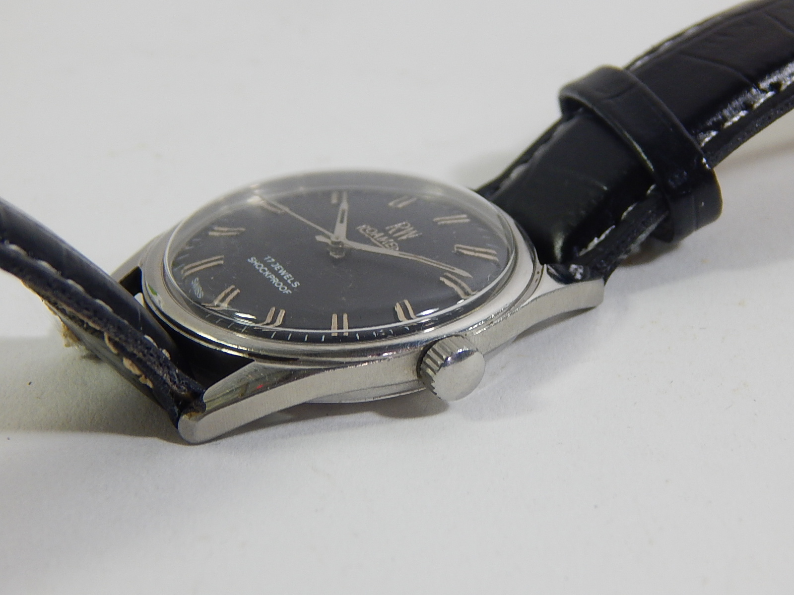 RW Roamer Vidar 17 Jewel Shockproof Swiss Made Silver-Tone Watch