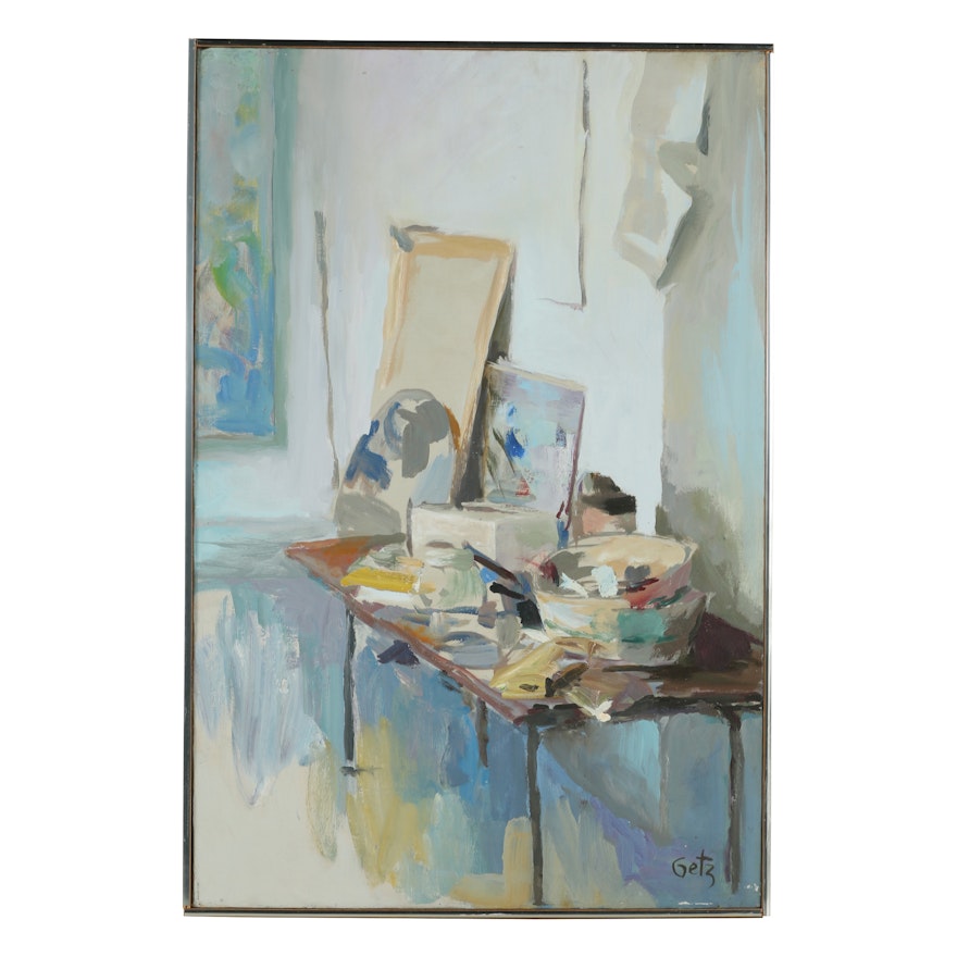 Arthur Kimmel Getz Oil Painting "Studio Table"