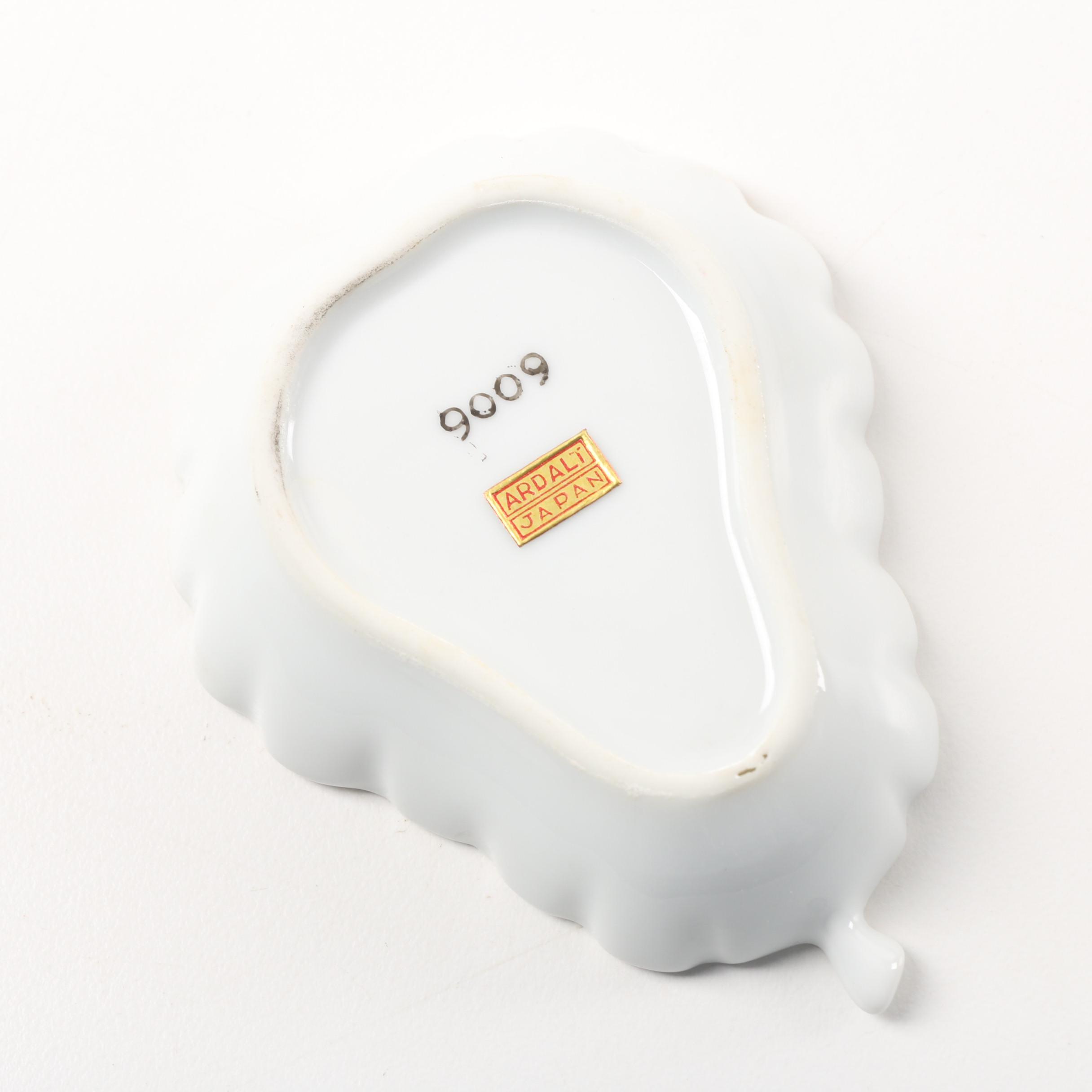 Vintage Seltmann Porcelain Snack Set and Ardalt Fruit Motif Dishes