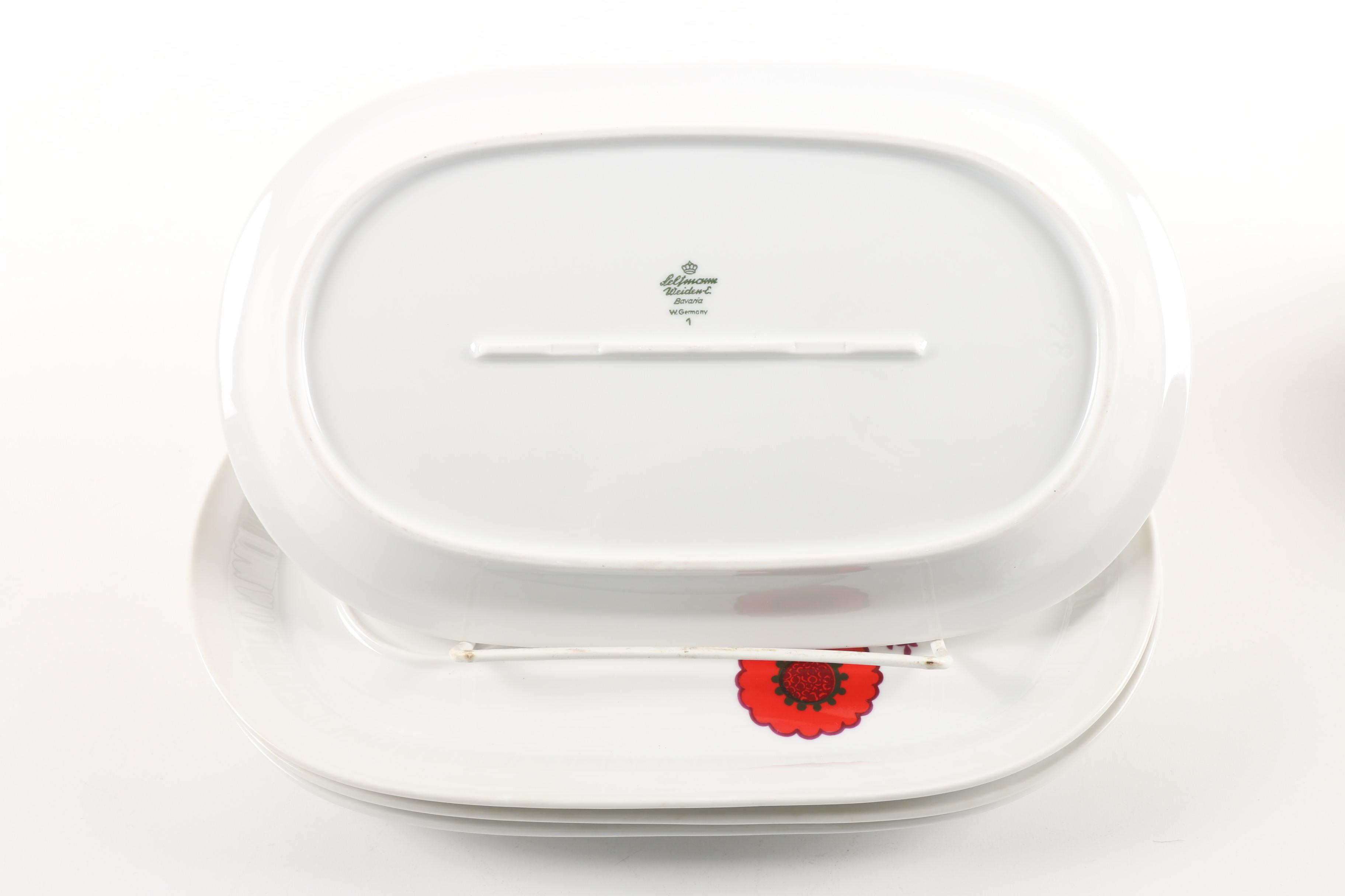 Vintage Seltmann Porcelain Snack Set and Ardalt Fruit Motif Dishes