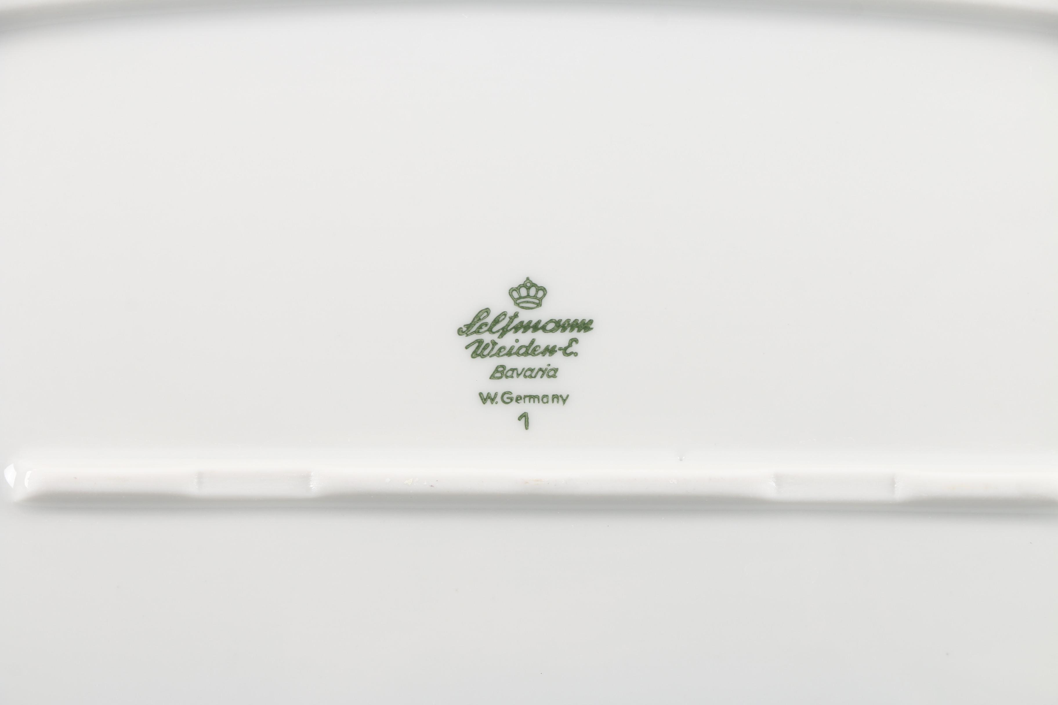 Vintage Seltmann Porcelain Snack Set and Ardalt Fruit Motif Dishes