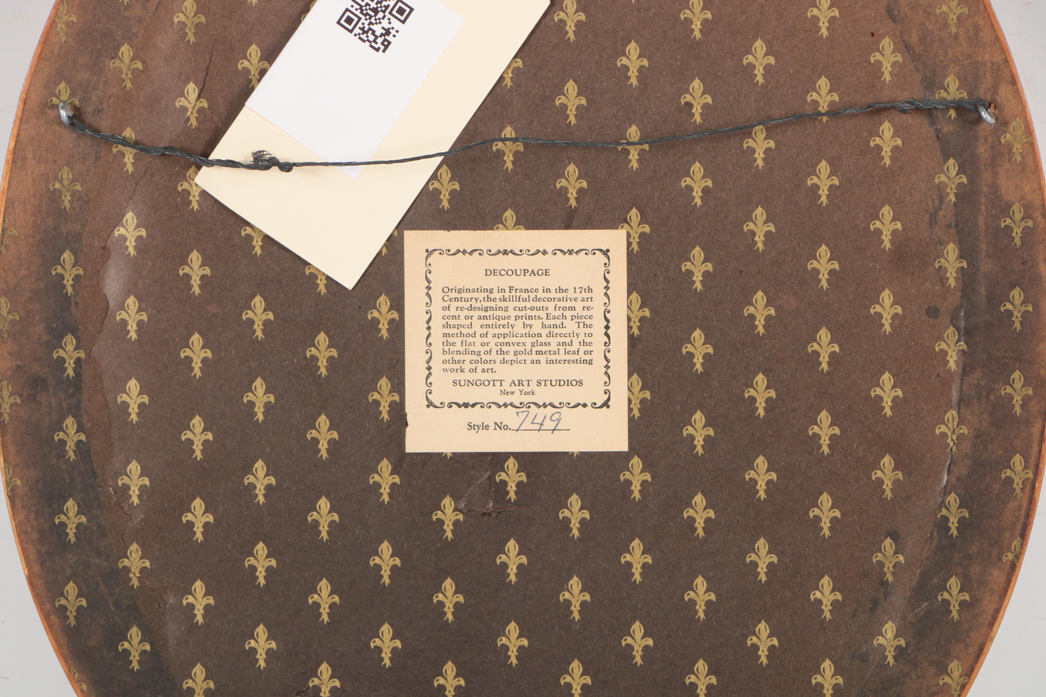 Vintage Sungott Art Studios Decoupage Art