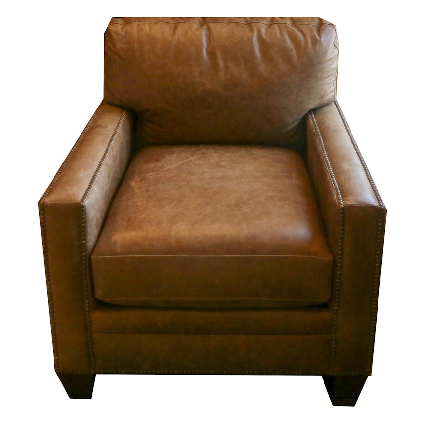 Leather Club Chair by Bassett Furniture