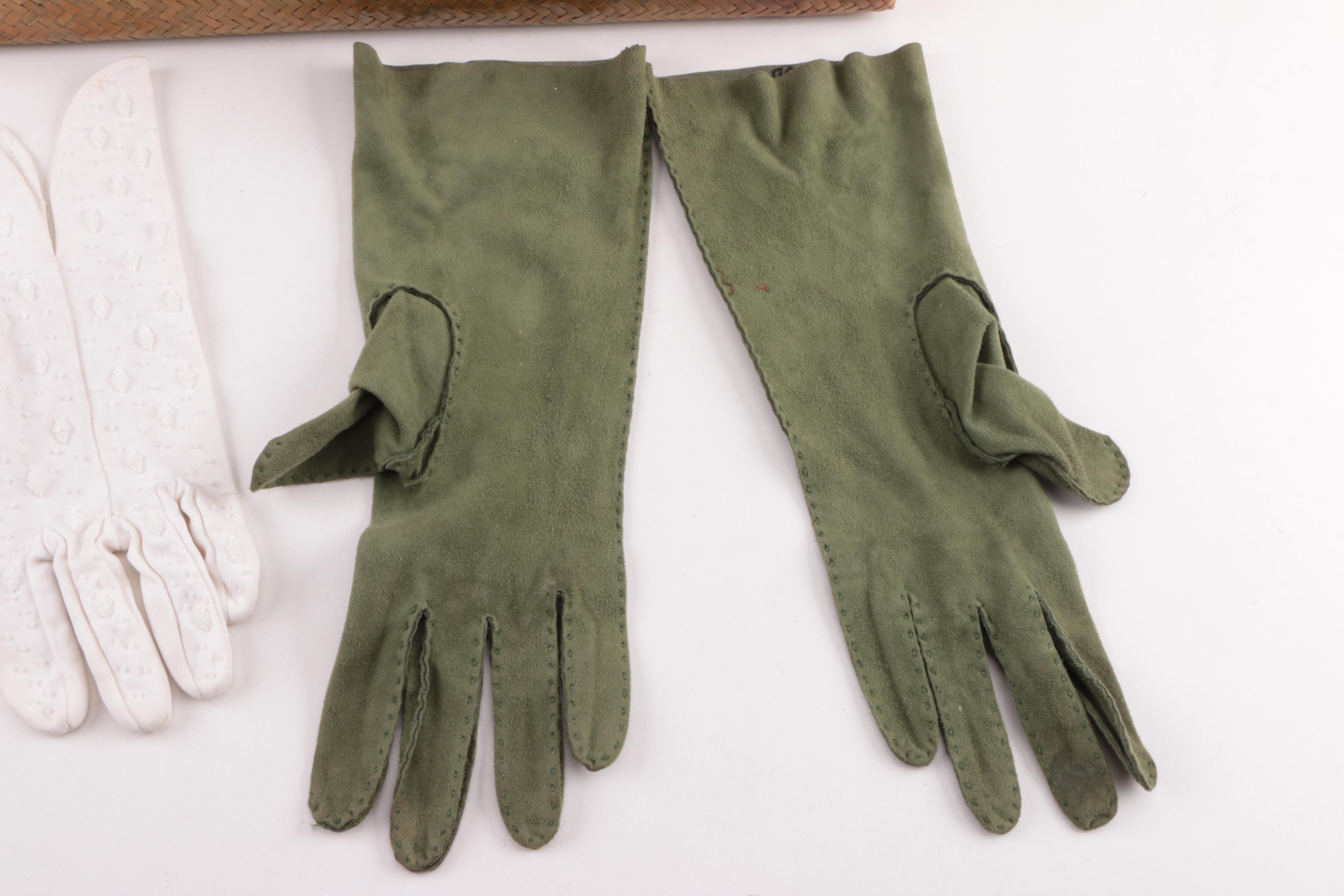 Marshall Fields Woven Briefcase and Other Vintage Accessories