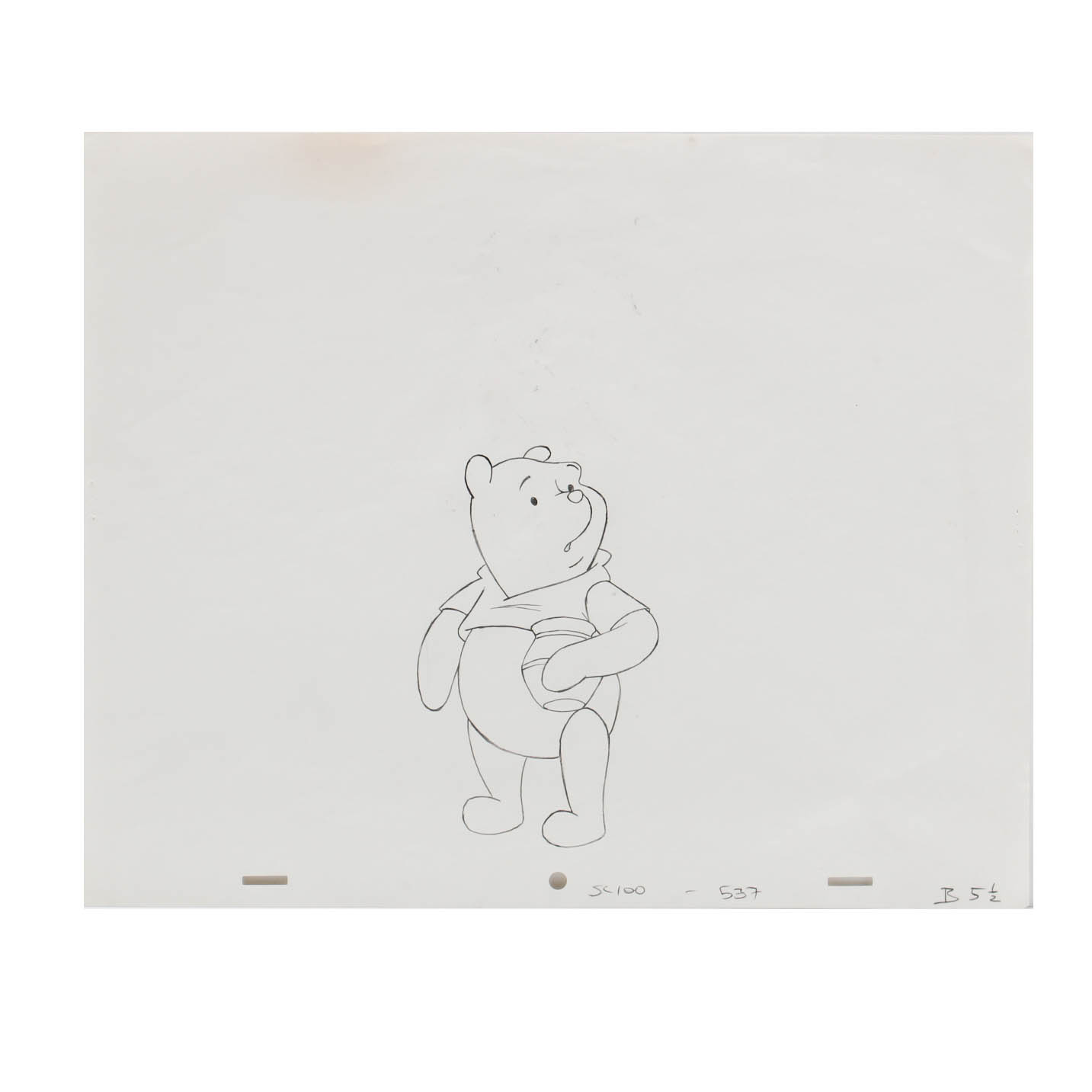 Walt Disney Studios 1970s Original Production Drawing "Winnie The Pooh"