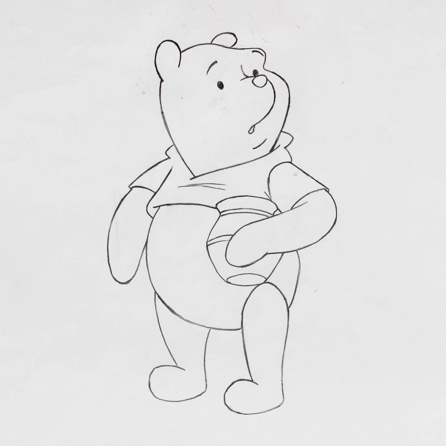 Walt Disney Studios 1970s Original Production Drawing "Winnie The Pooh"