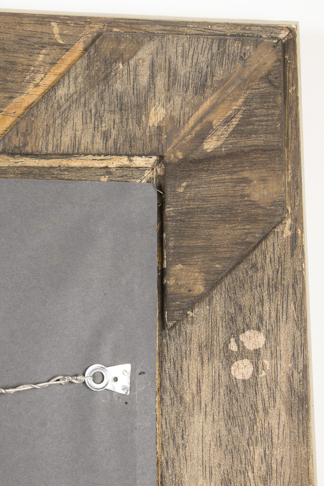 Vintage Reverse Painted Glass Framed Wall Mirror