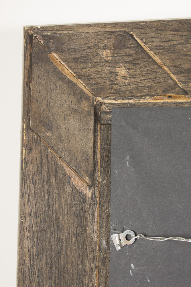 Vintage Reverse Painted Glass Framed Wall Mirror