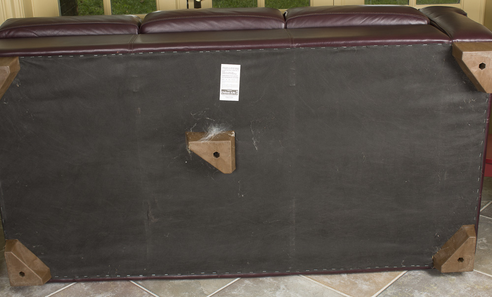 Burgundy Leather Sectional Sofa by Chateau d"Ax