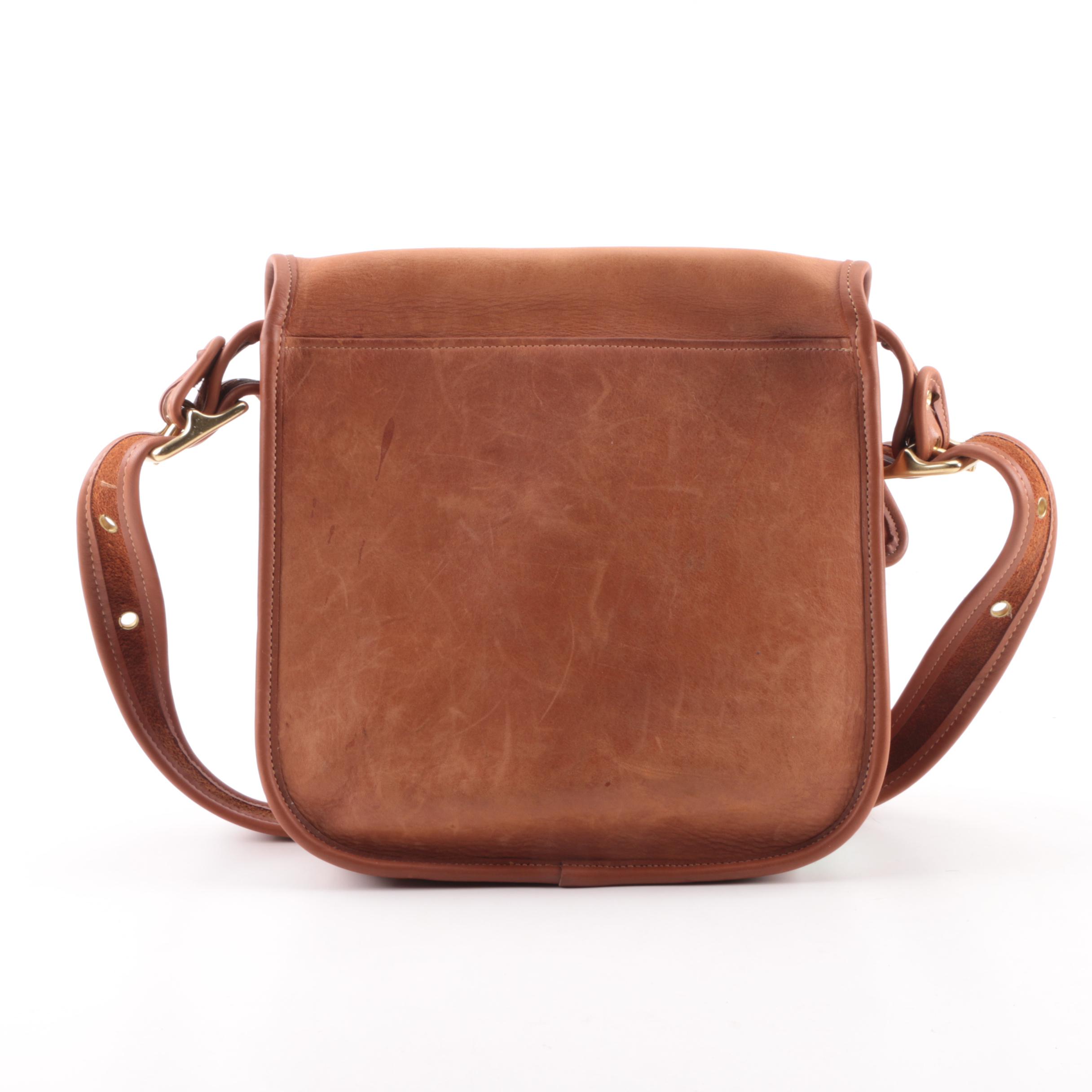 Circa 1970s Coach Rodarte Courier Brown Leather Bag