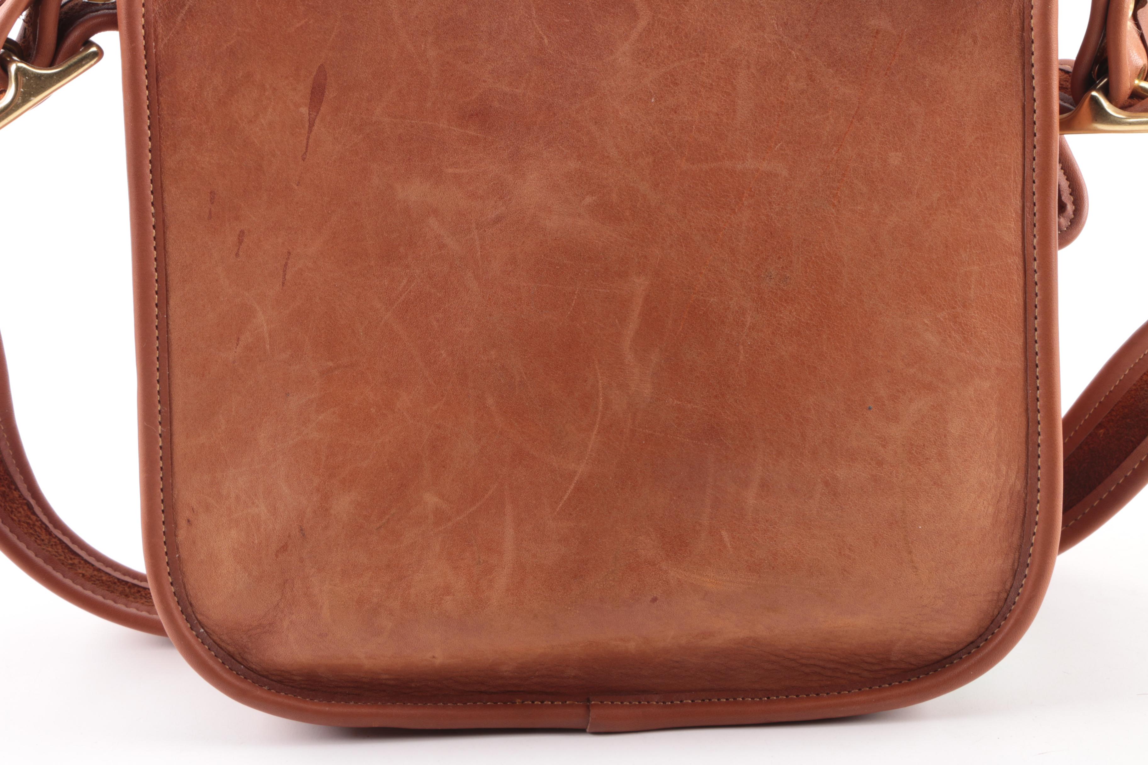 Circa 1970s Coach Rodarte Courier Brown Leather Bag