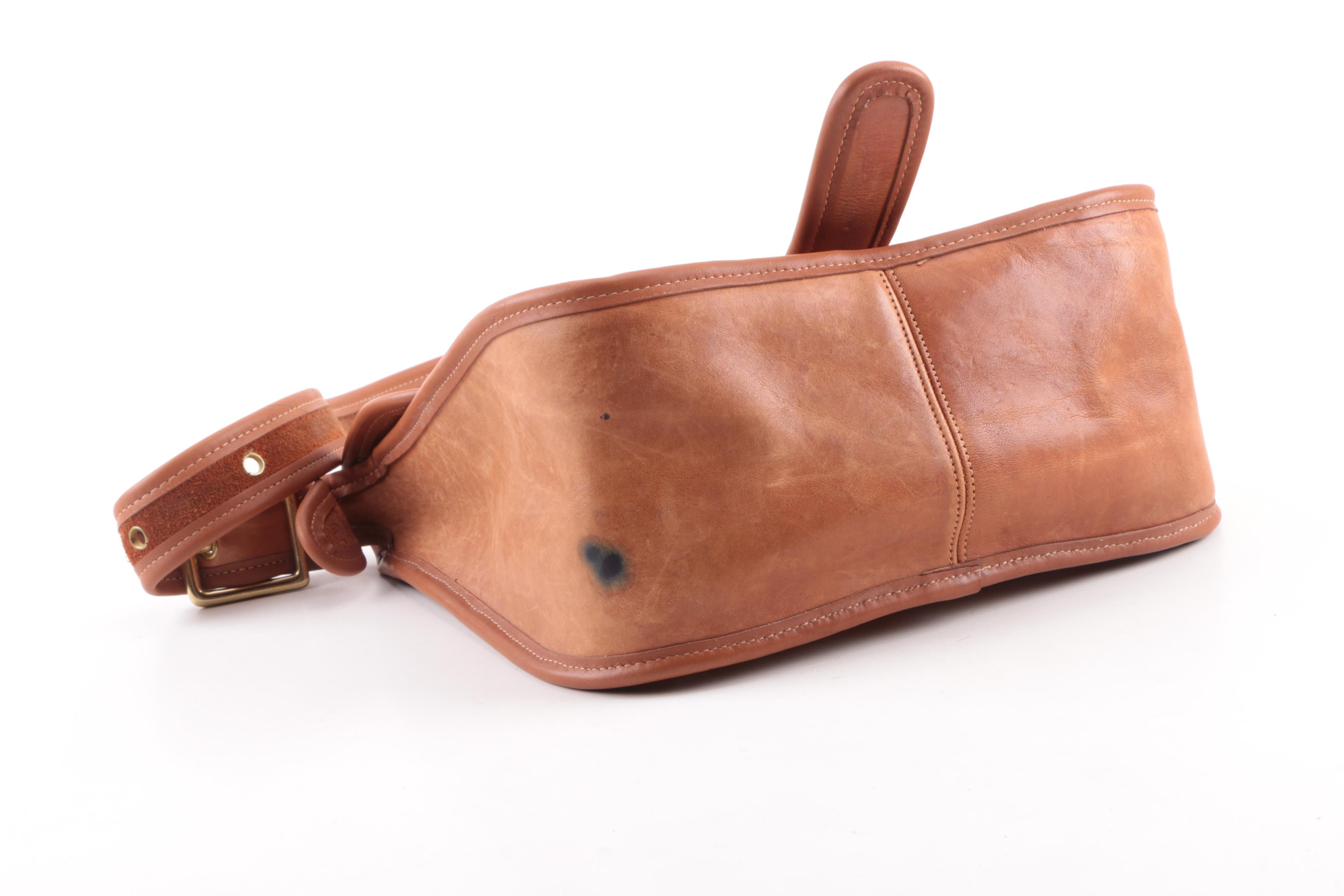 Circa 1970s Coach Rodarte Courier Brown Leather Bag