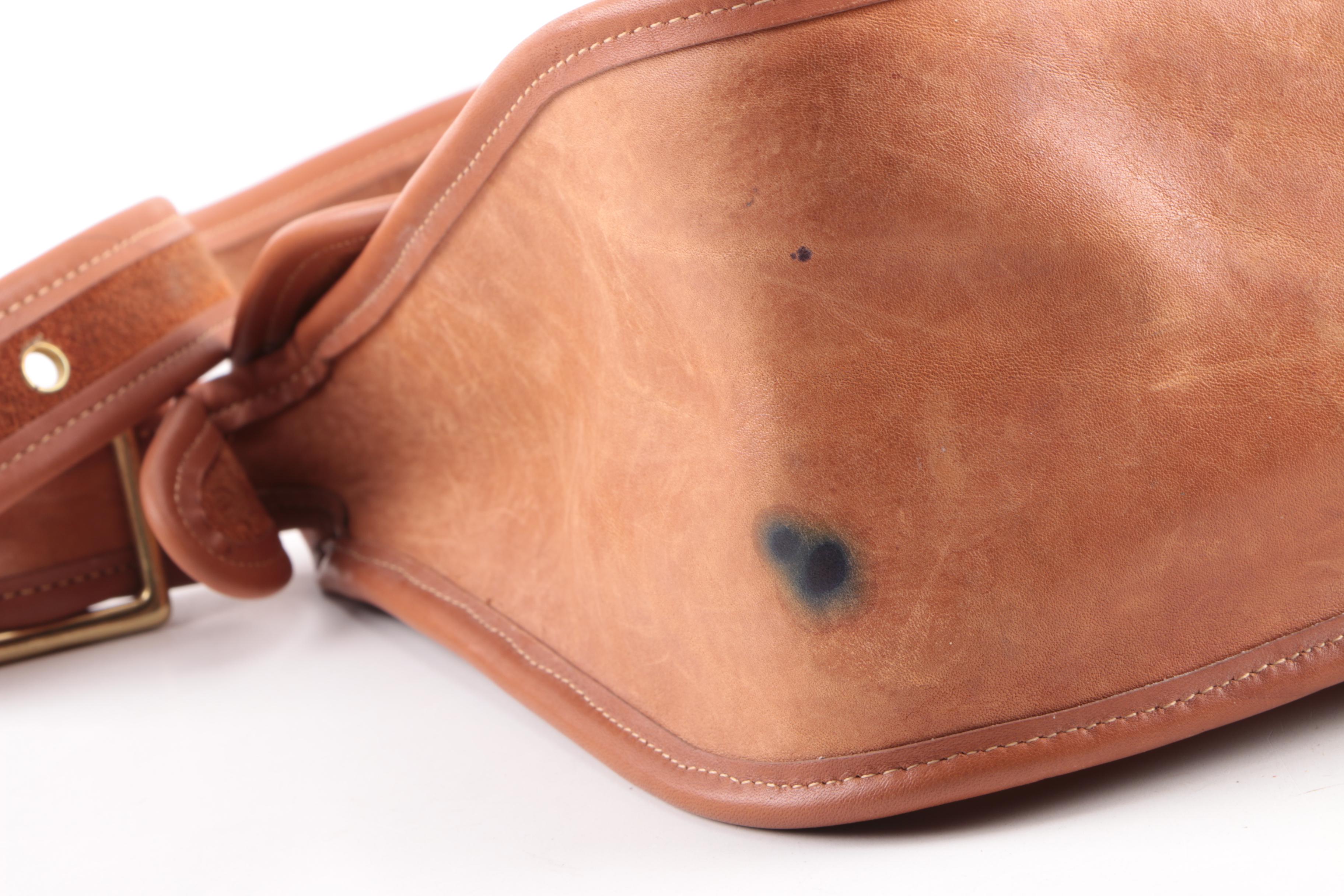 Circa 1970s Coach Rodarte Courier Brown Leather Bag