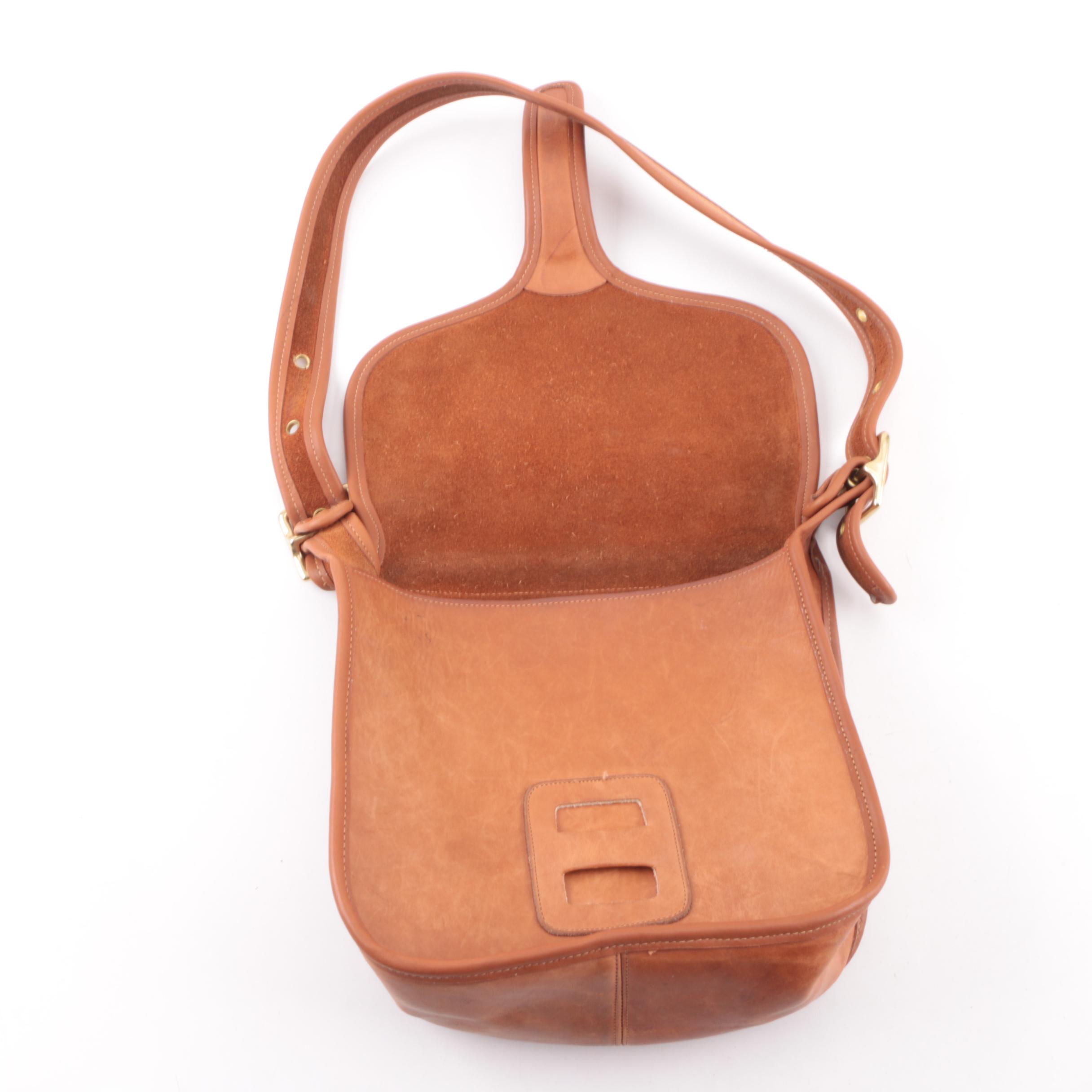 Circa 1970s Coach Rodarte Courier Brown Leather Bag
