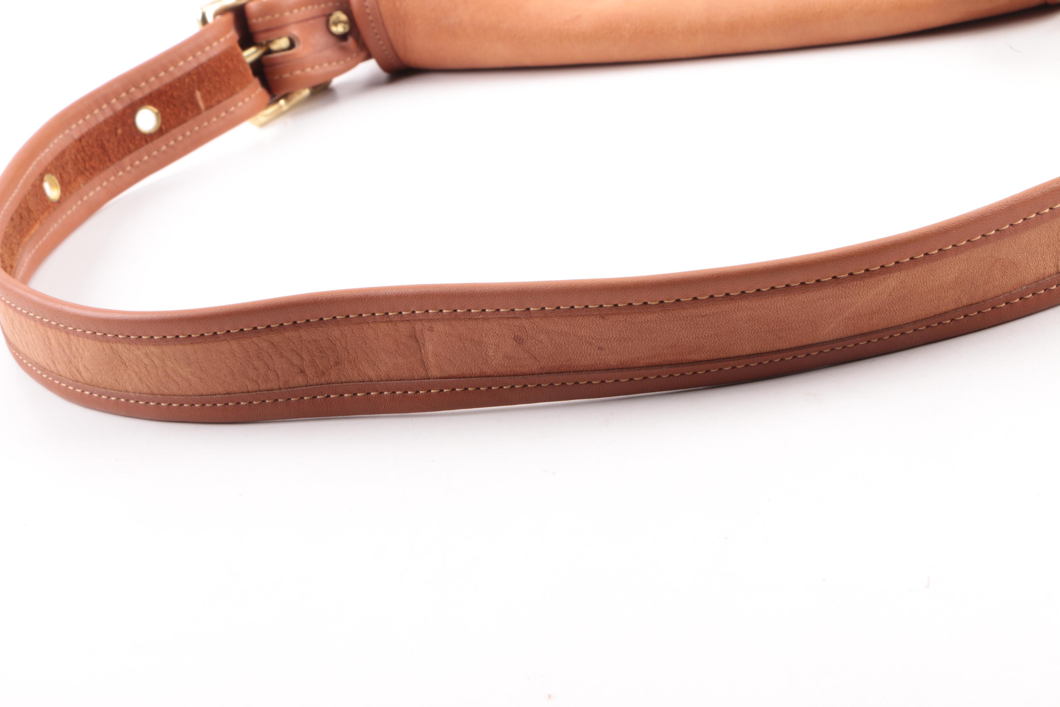 Circa 1970s Coach Rodarte Courier Brown Leather Bag