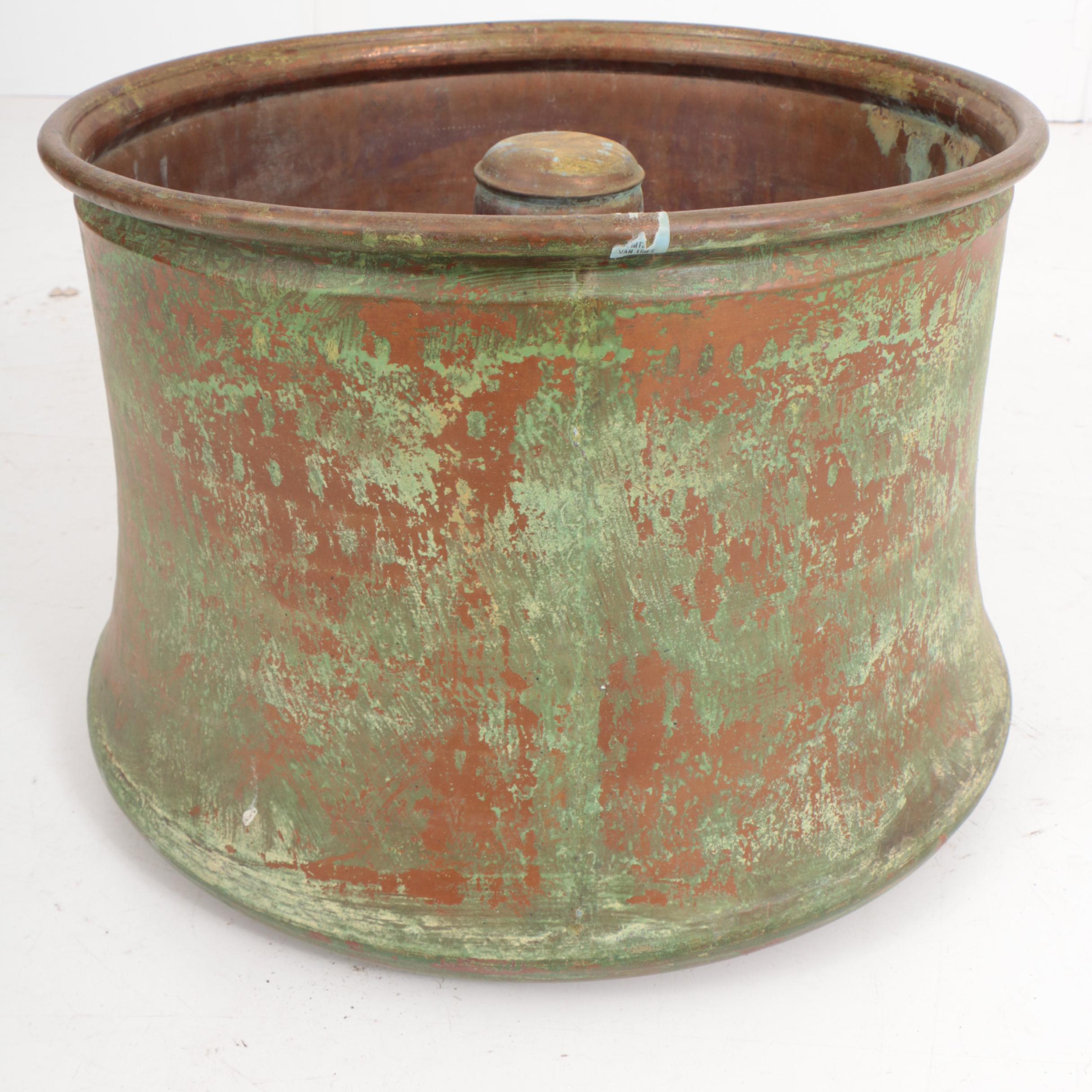 Copper Garden Hose Storage Pot