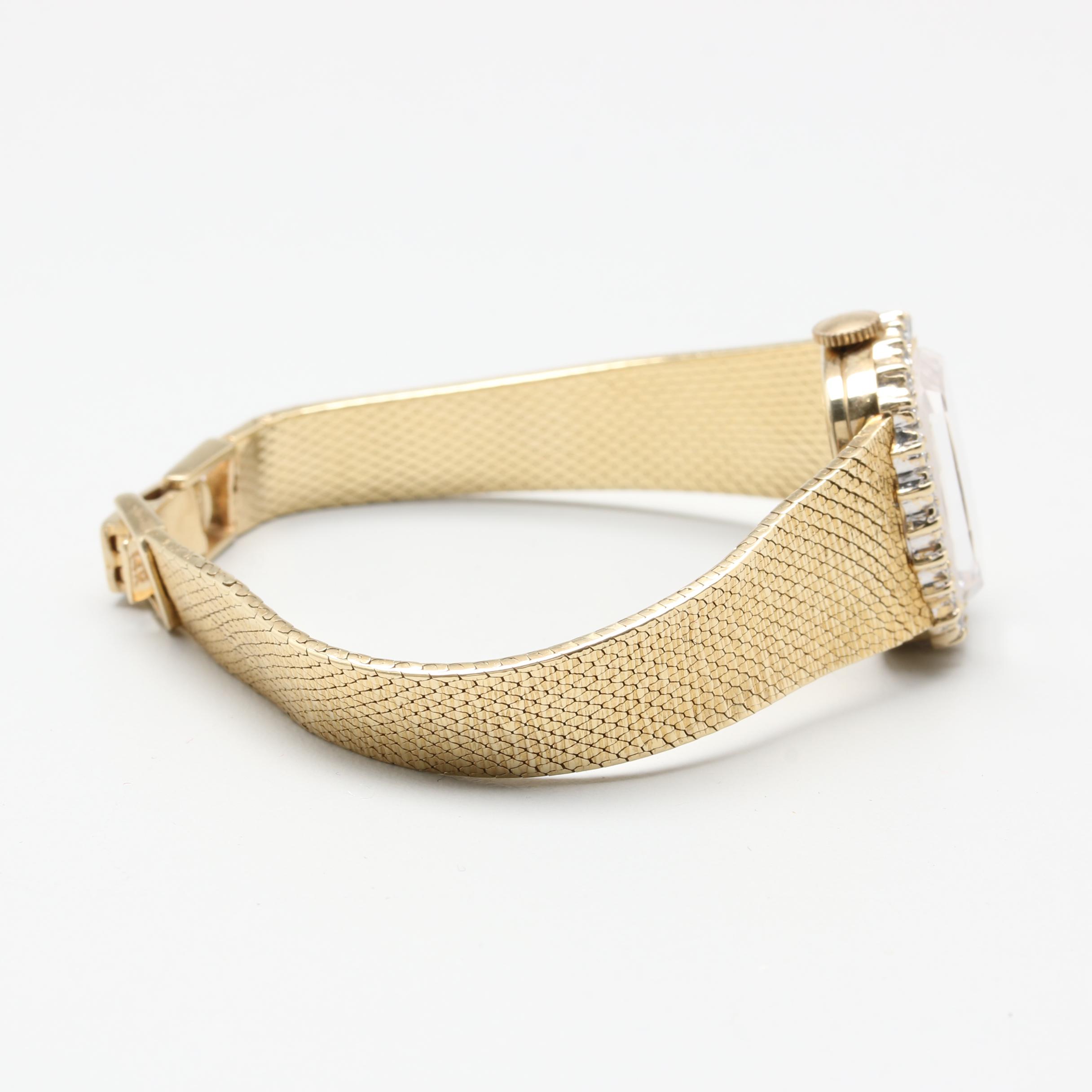 Rolex 14K Yellow Gold Diamond Watch