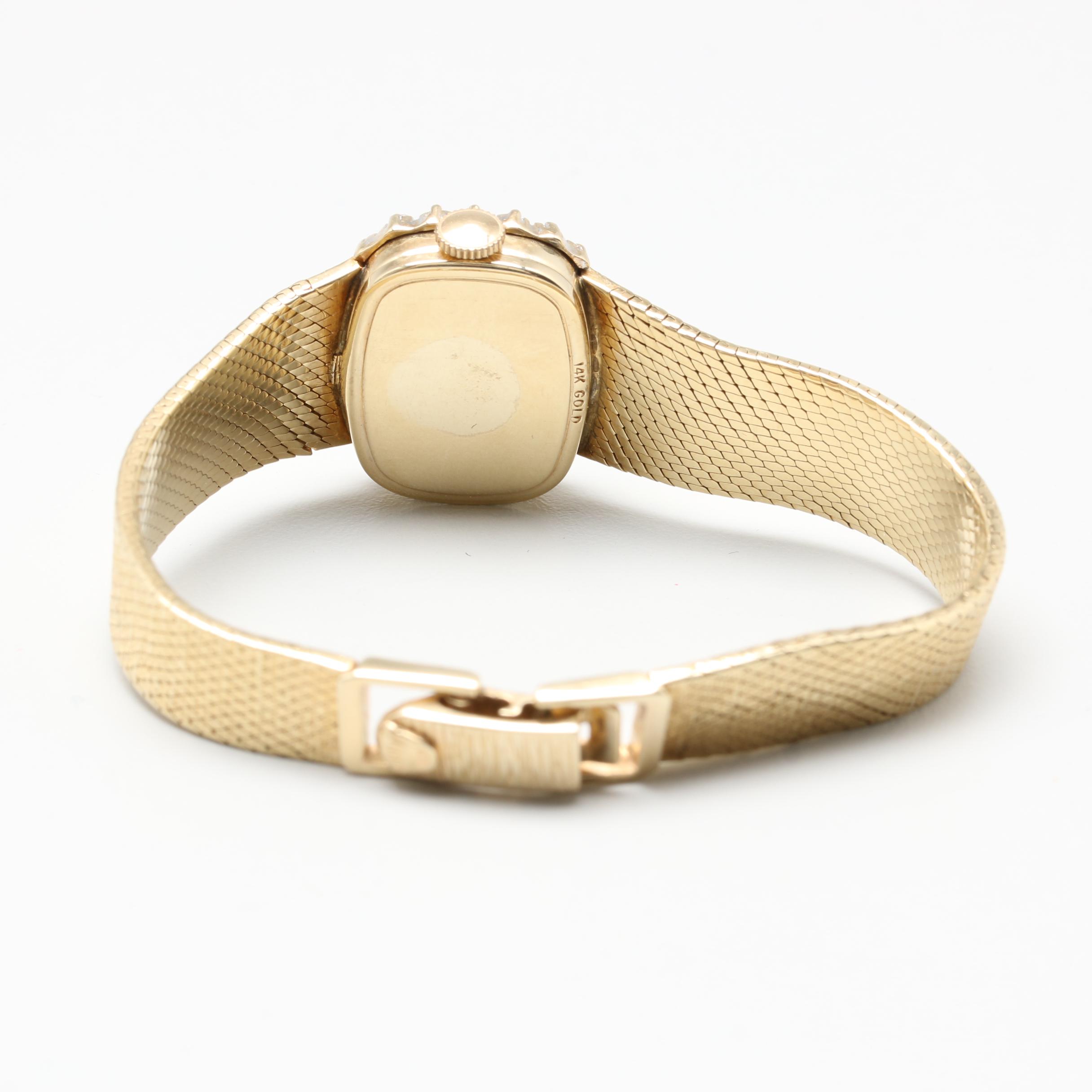 Rolex 14K Yellow Gold Diamond Watch