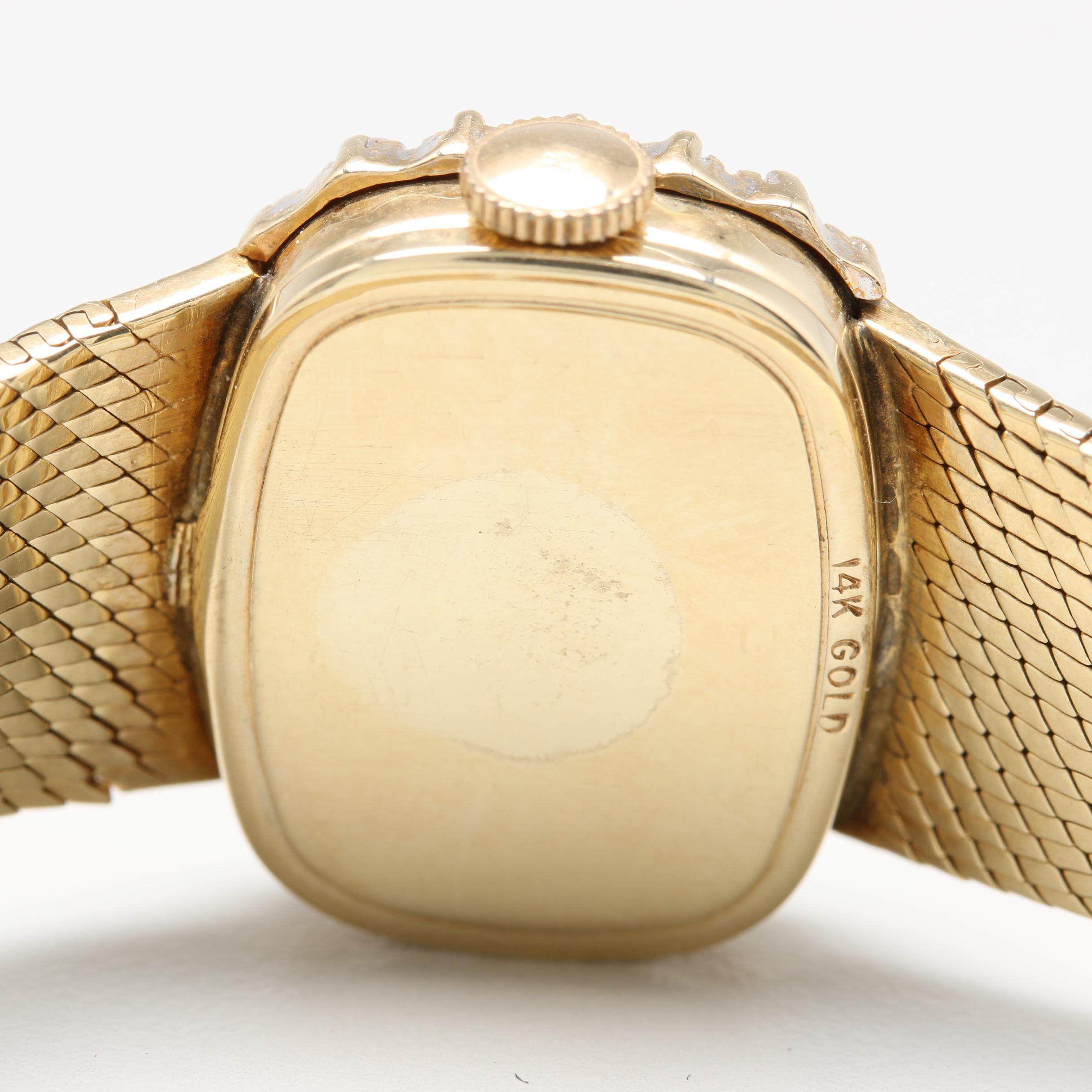 Rolex 14K Yellow Gold Diamond Watch