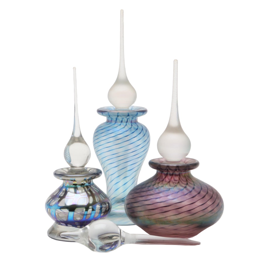 Stuart Abelman Art Glass Perfume Bottles