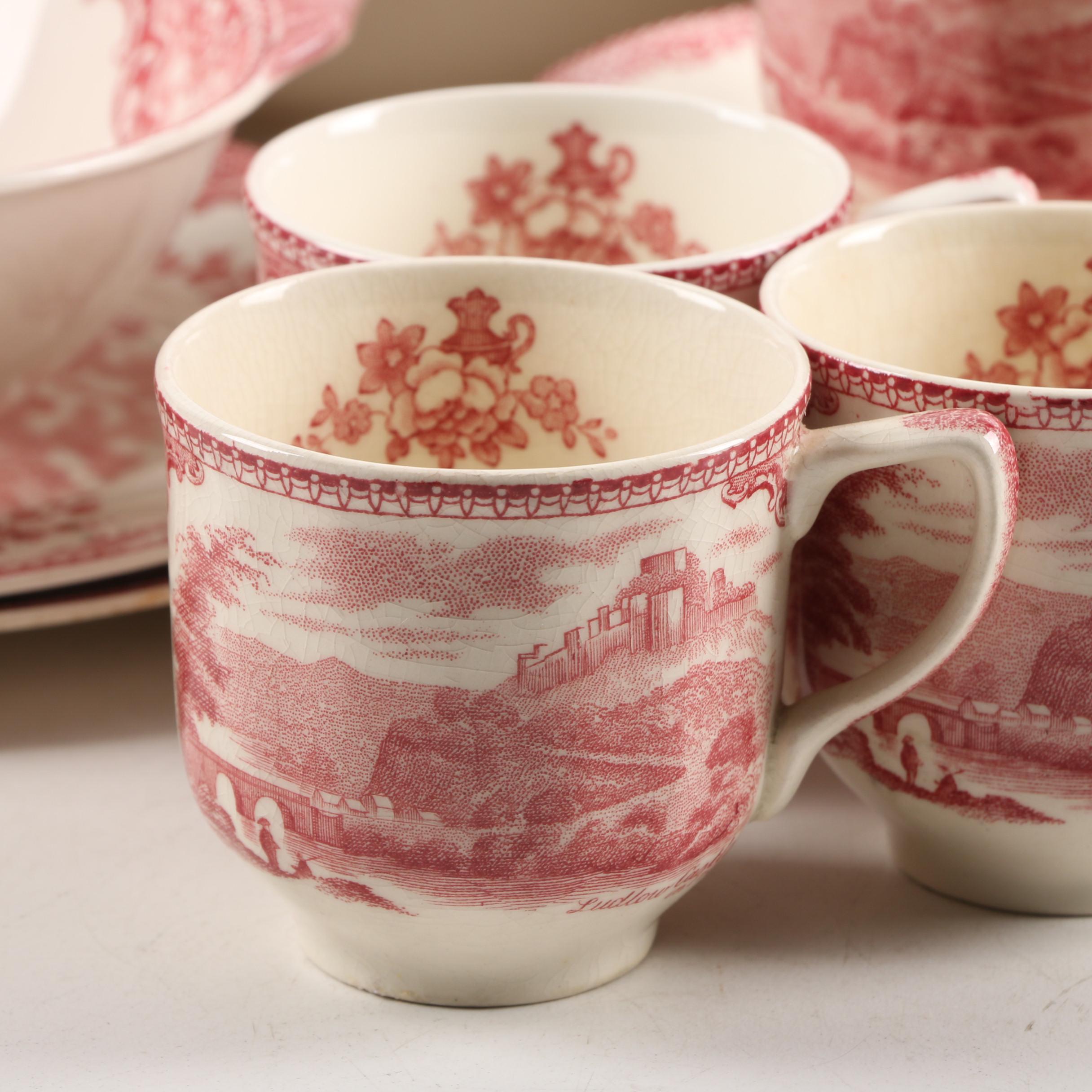 Johnson Brothers "Old Britain Castles Pink" Transfer Printed Dinnerware