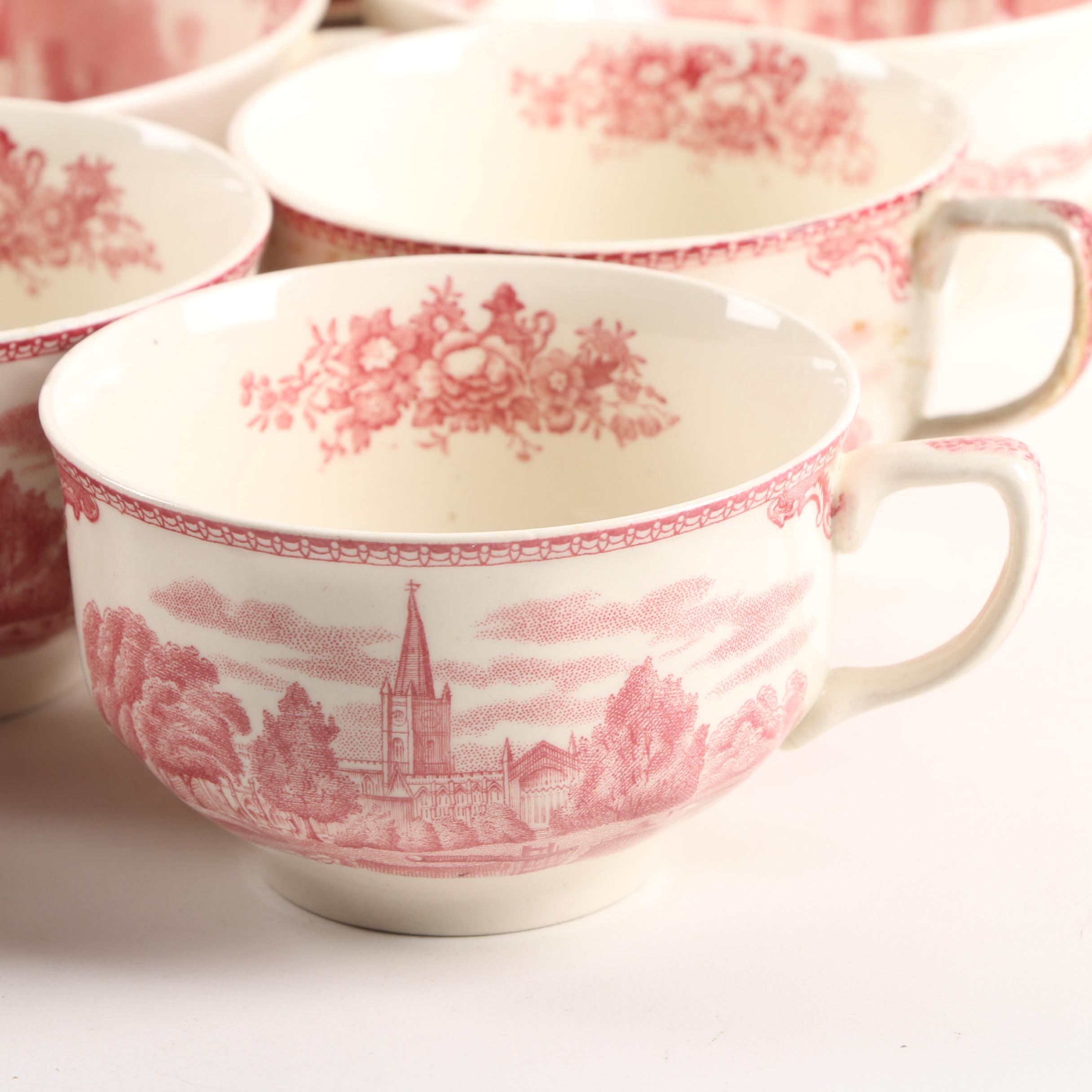 Johnson Brothers "Old Britain Castles Pink" Transfer Printed Dinnerware