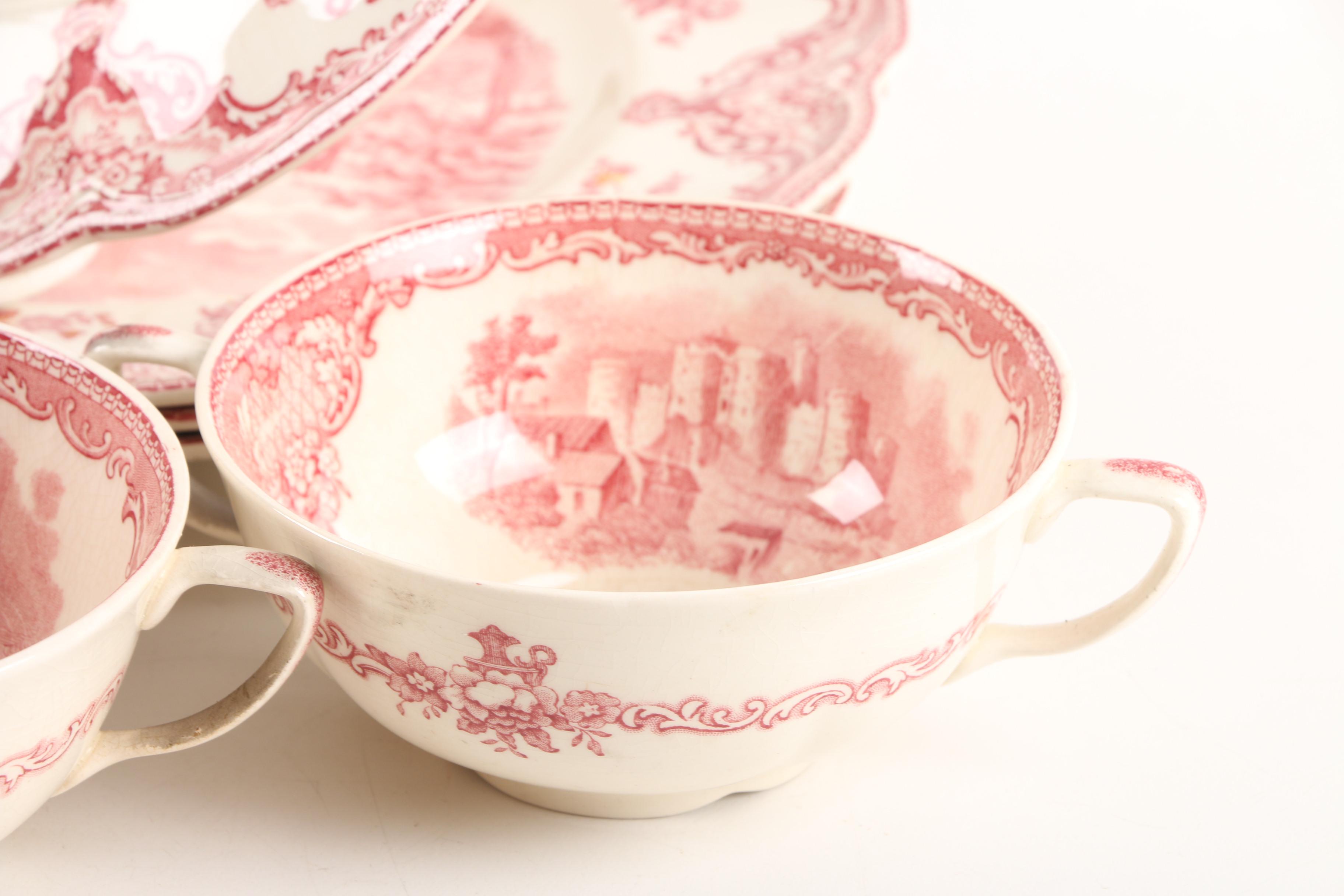 Johnson Brothers "Old Britain Castles Pink" Transfer Printed Dinnerware